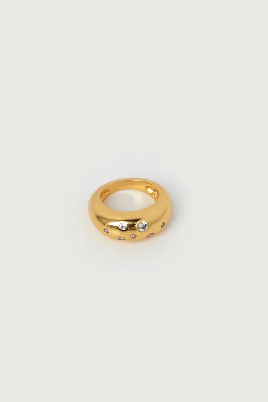 DOME RING WITH ZIRCONIA sold by OAK AND FORT
