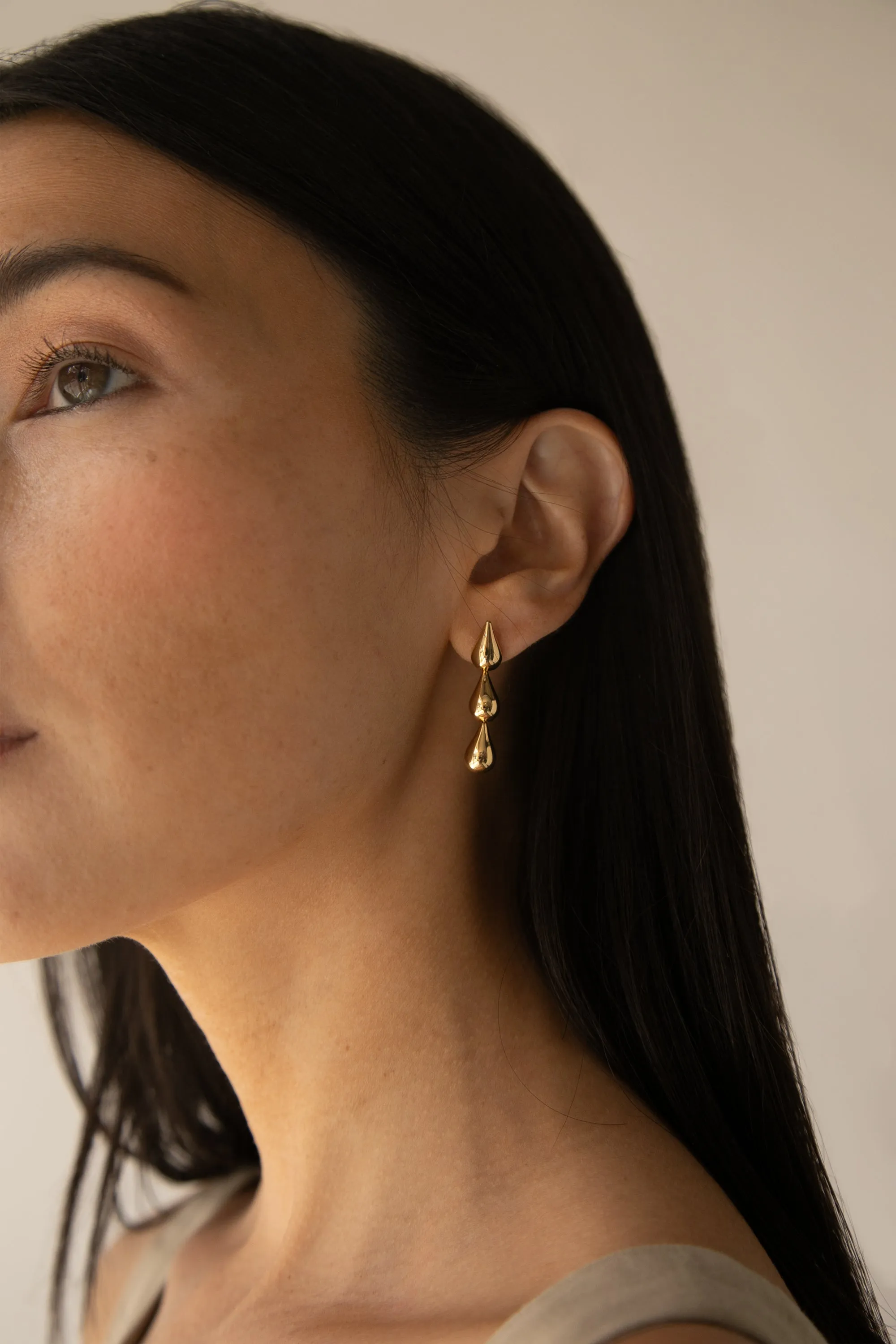TRIPLE DROP EARRING sold by OAK AND FORT product image thumbnail 2