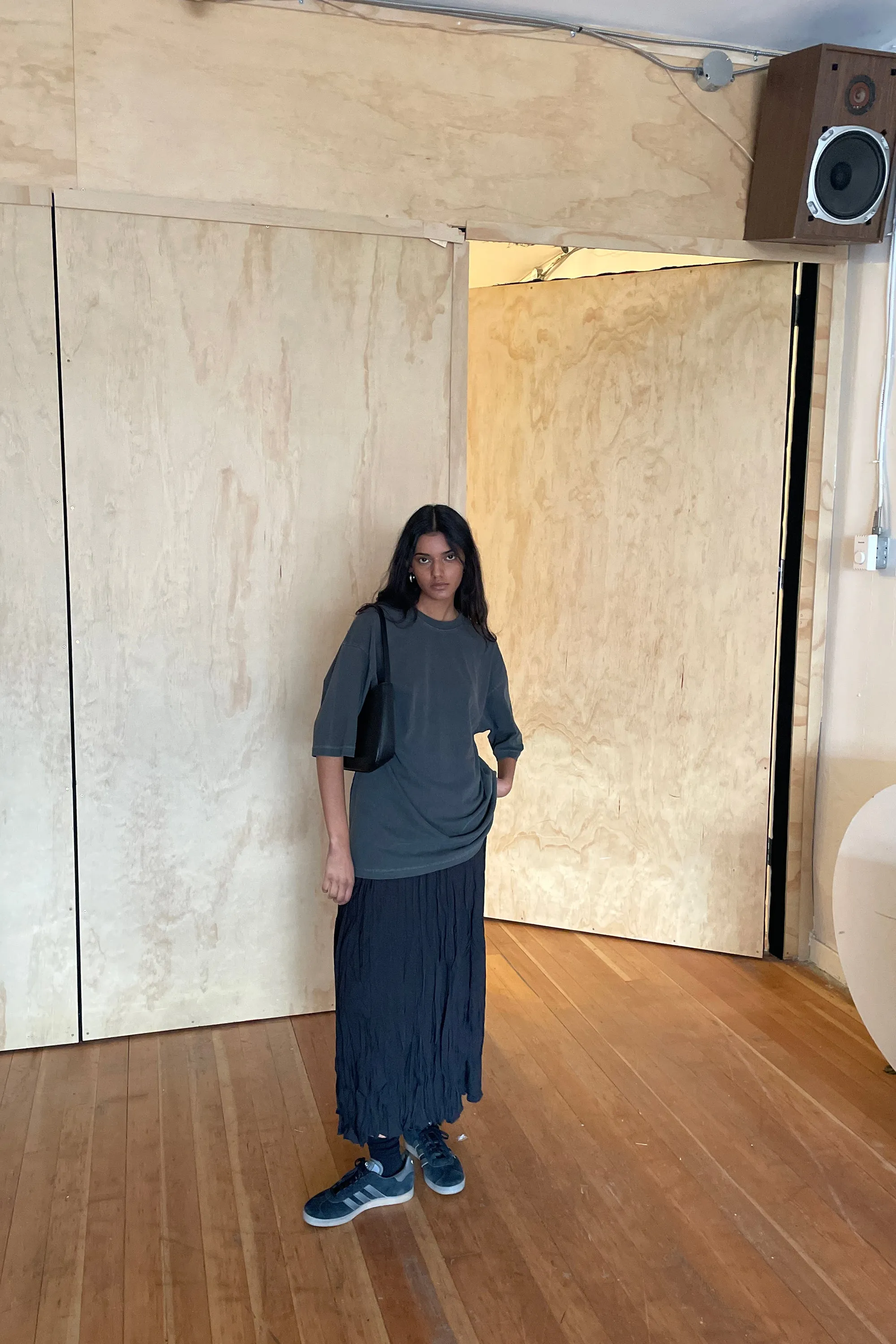 CRINKLED MIDI SKIRT sold by OAK AND FORT product image thumbnail 2