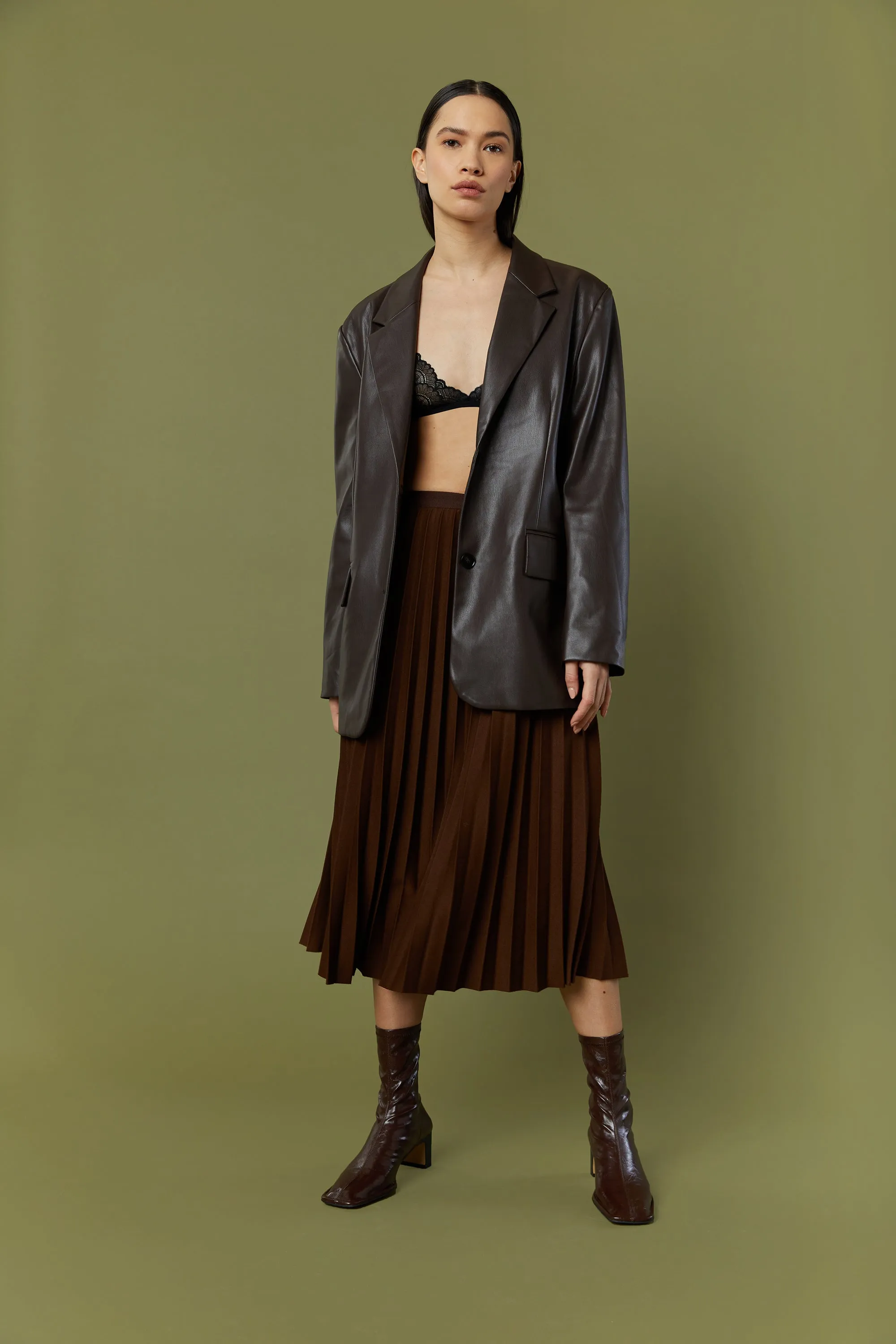 PLEATED MIDI SKIRT sold by OAK AND FORT product image thumbnail 2