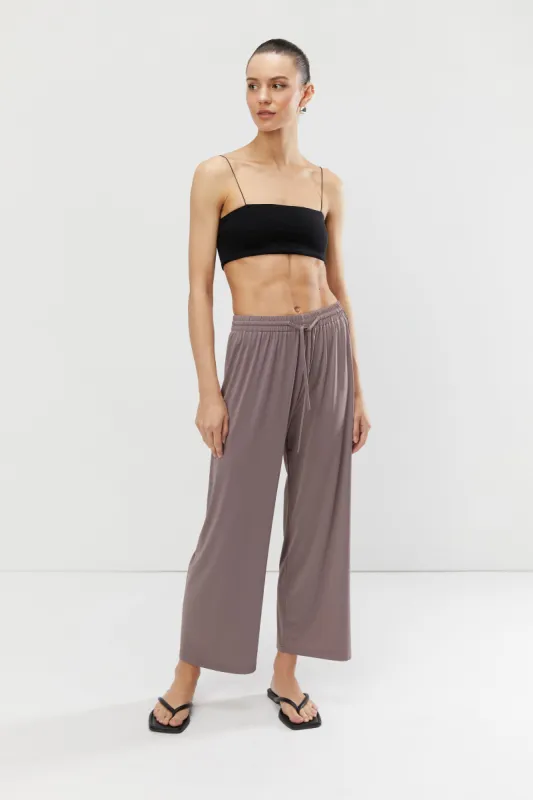 NYLON WIDE LEG PANT sold by OAK AND FORT