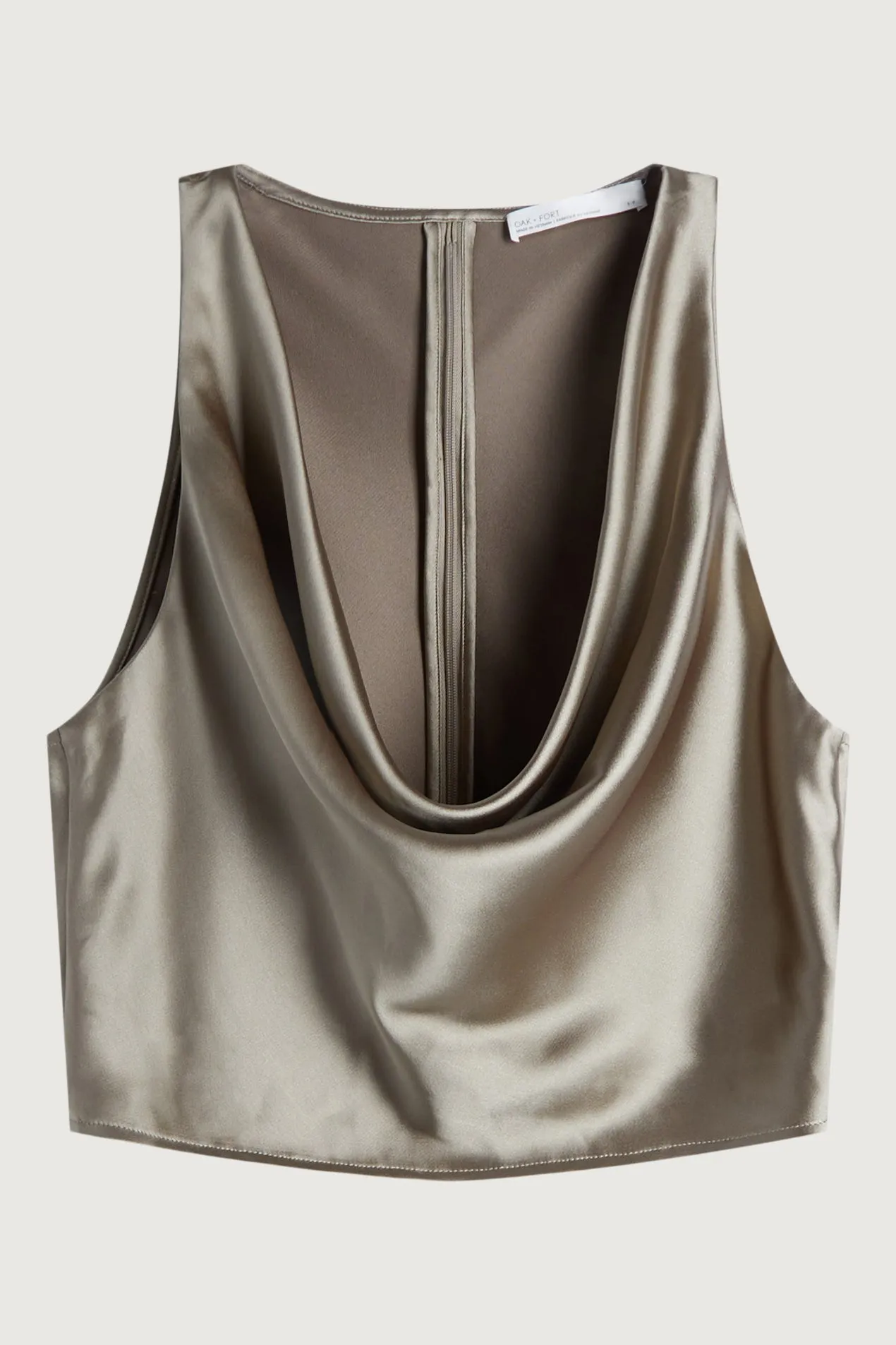 SATIN COWL NECK SLEEVELESS BLOUSE sold by OAK AND FORT product image thumbnail 5
