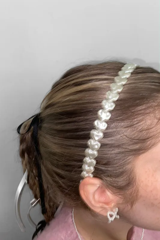 HEART PEARL HEADBAND sold by OAK AND FORT