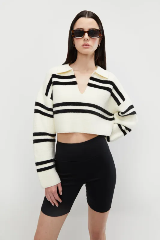 COLLARED STRIPED SWEATER sold by OAK AND FORT