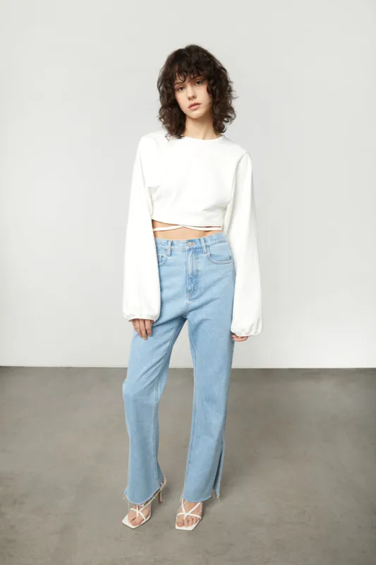 CROPPED TOP WITH OPEN BACK sold by OAK AND FORT