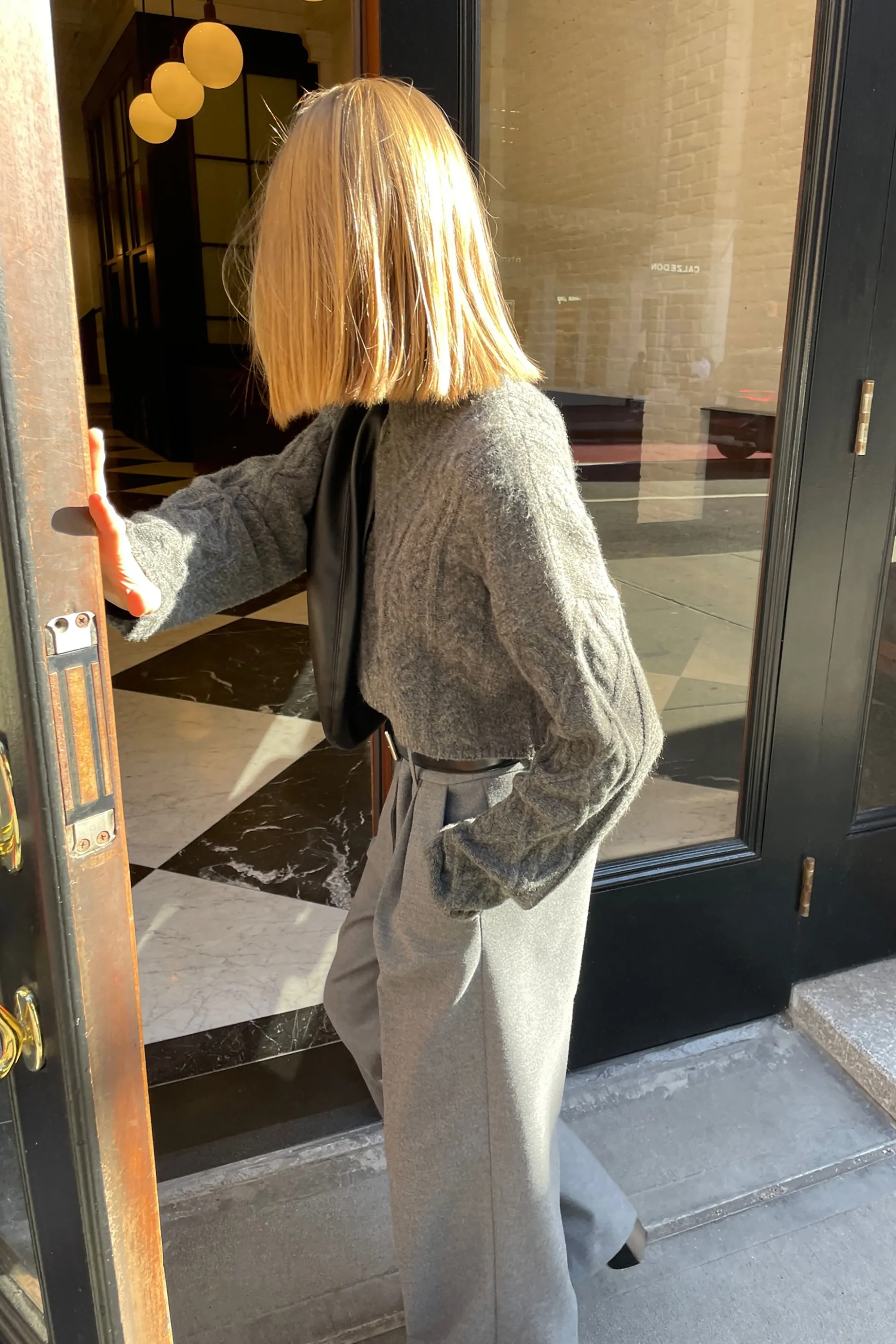 CROPPED CABLE KNIT SWEATER sold by OAK AND FORT product image thumbnail 5