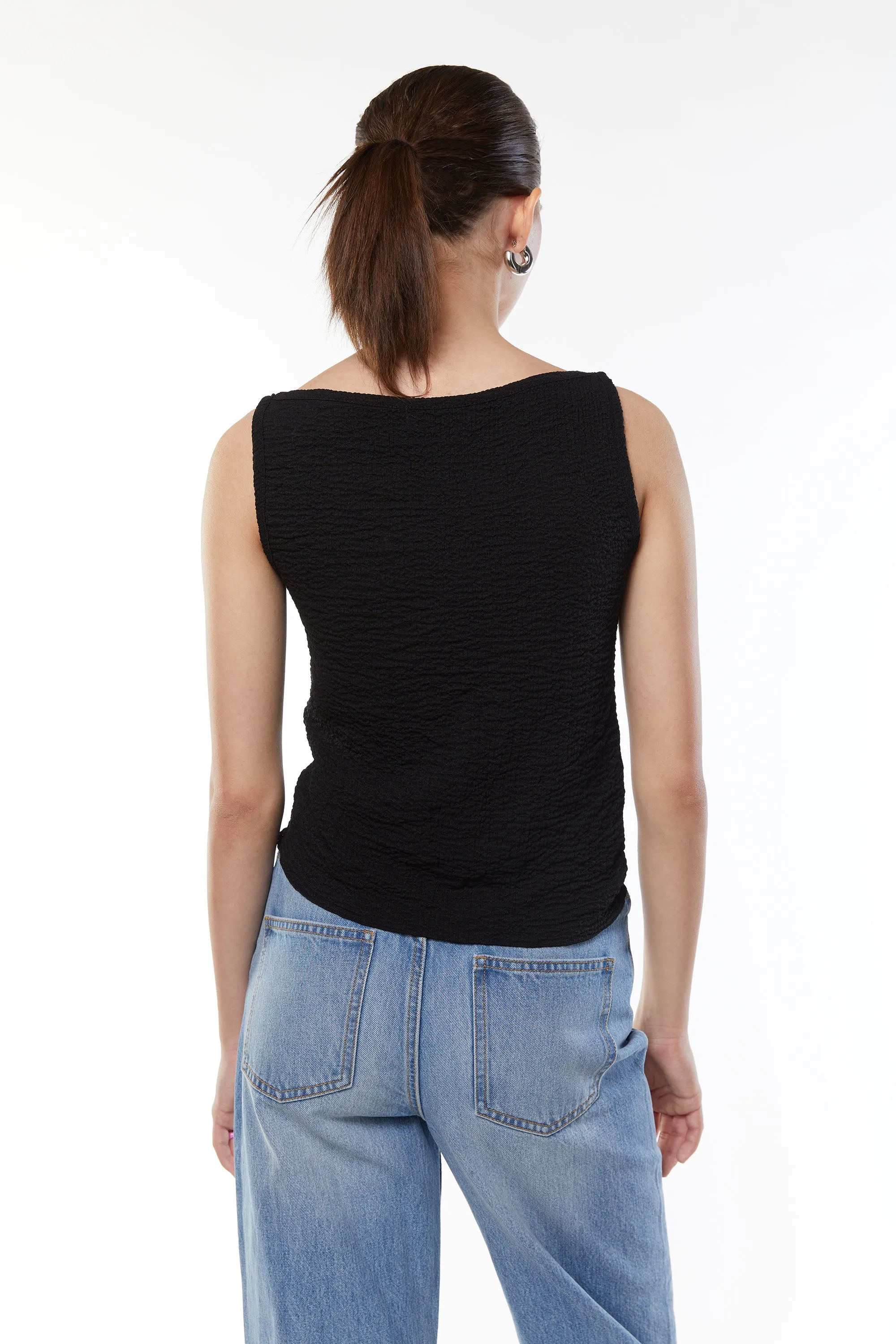 CRINKLED HIGH NECK TANK sold by OAK AND FORT product image thumbnail 3