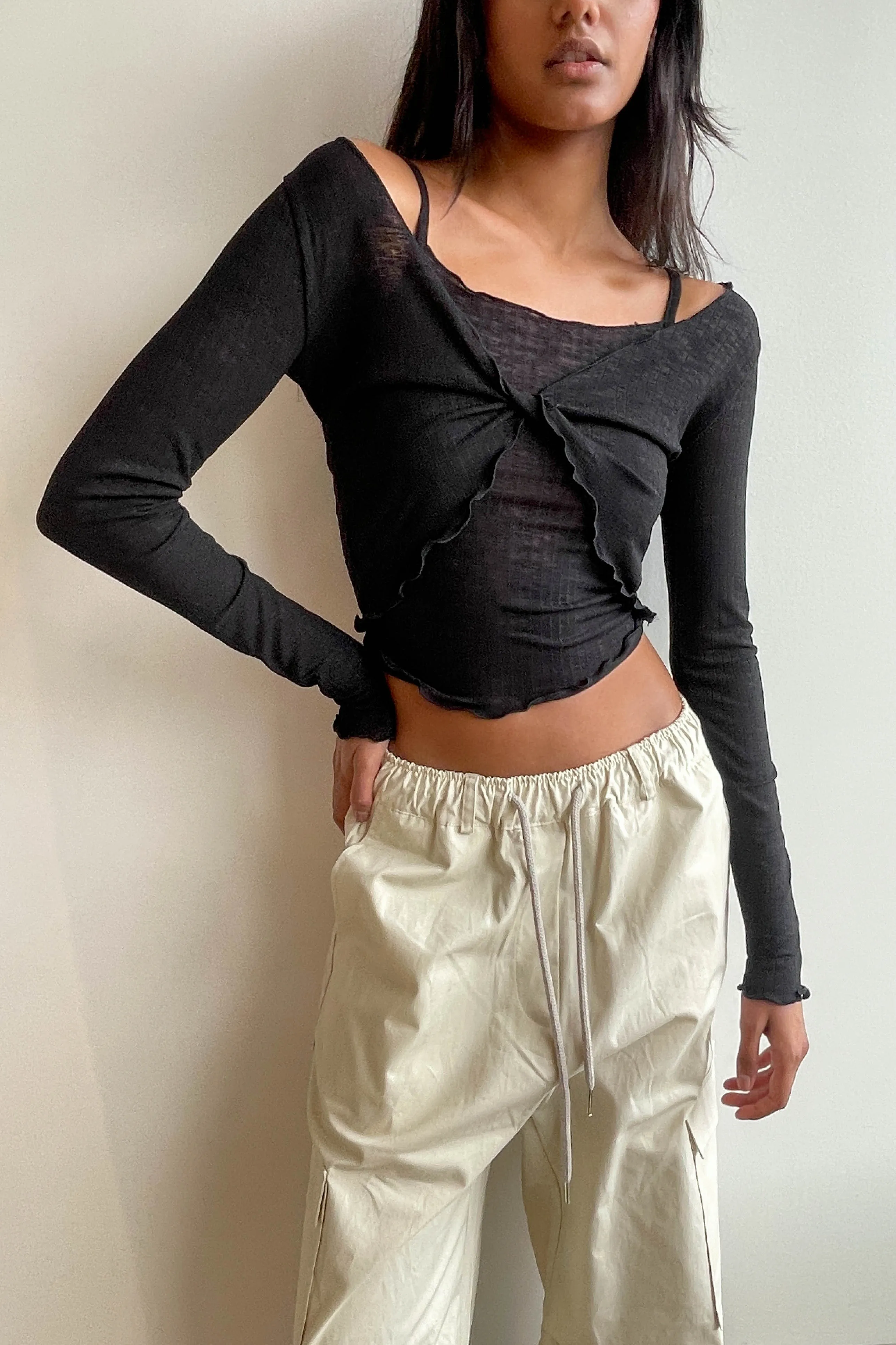 LAYERED CROP TOP sold by OAK AND FORT product image thumbnail 5