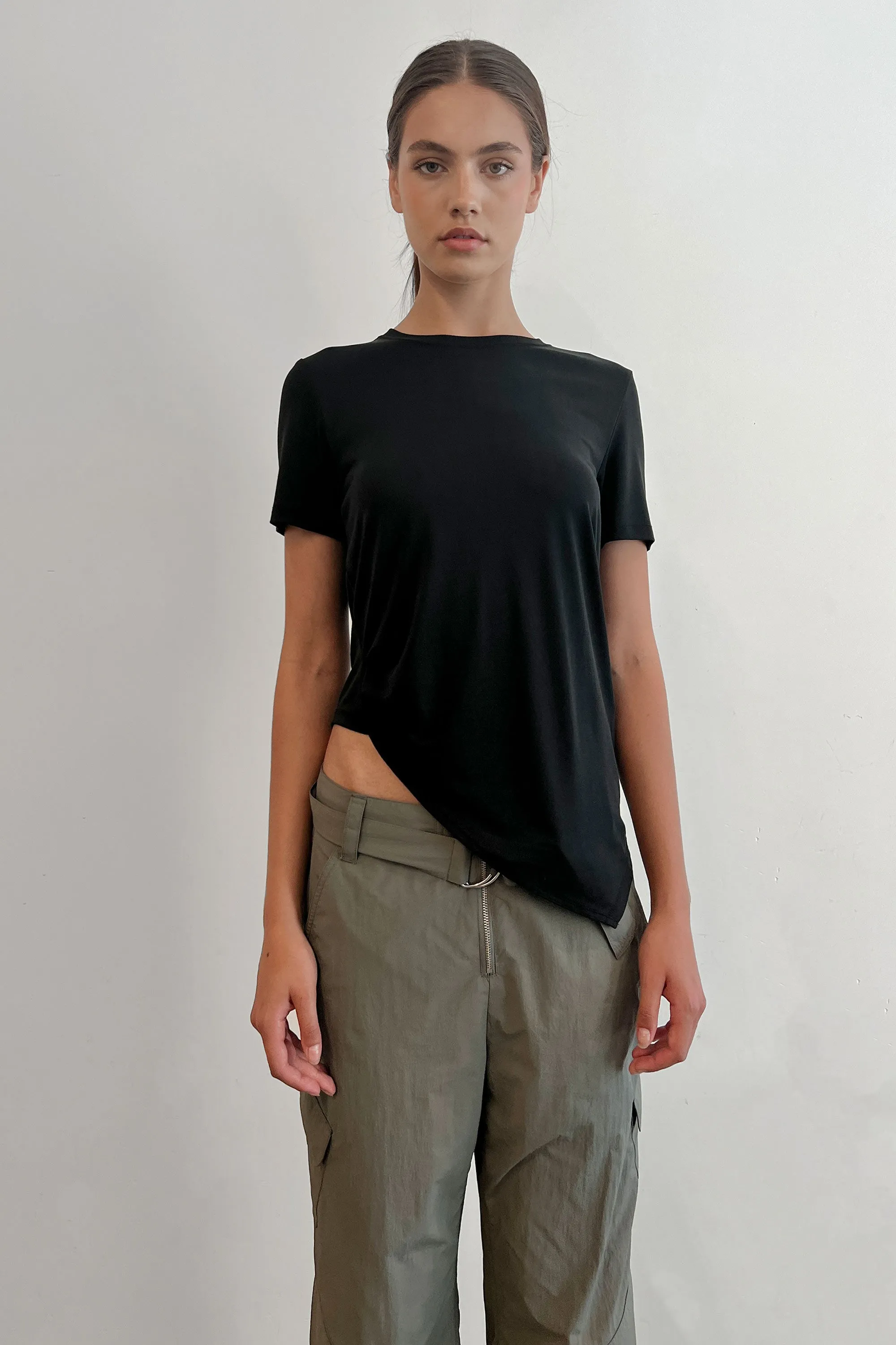 ASYMMETRIC HEM T-SHIRT sold by OAK AND FORT product image thumbnail 2