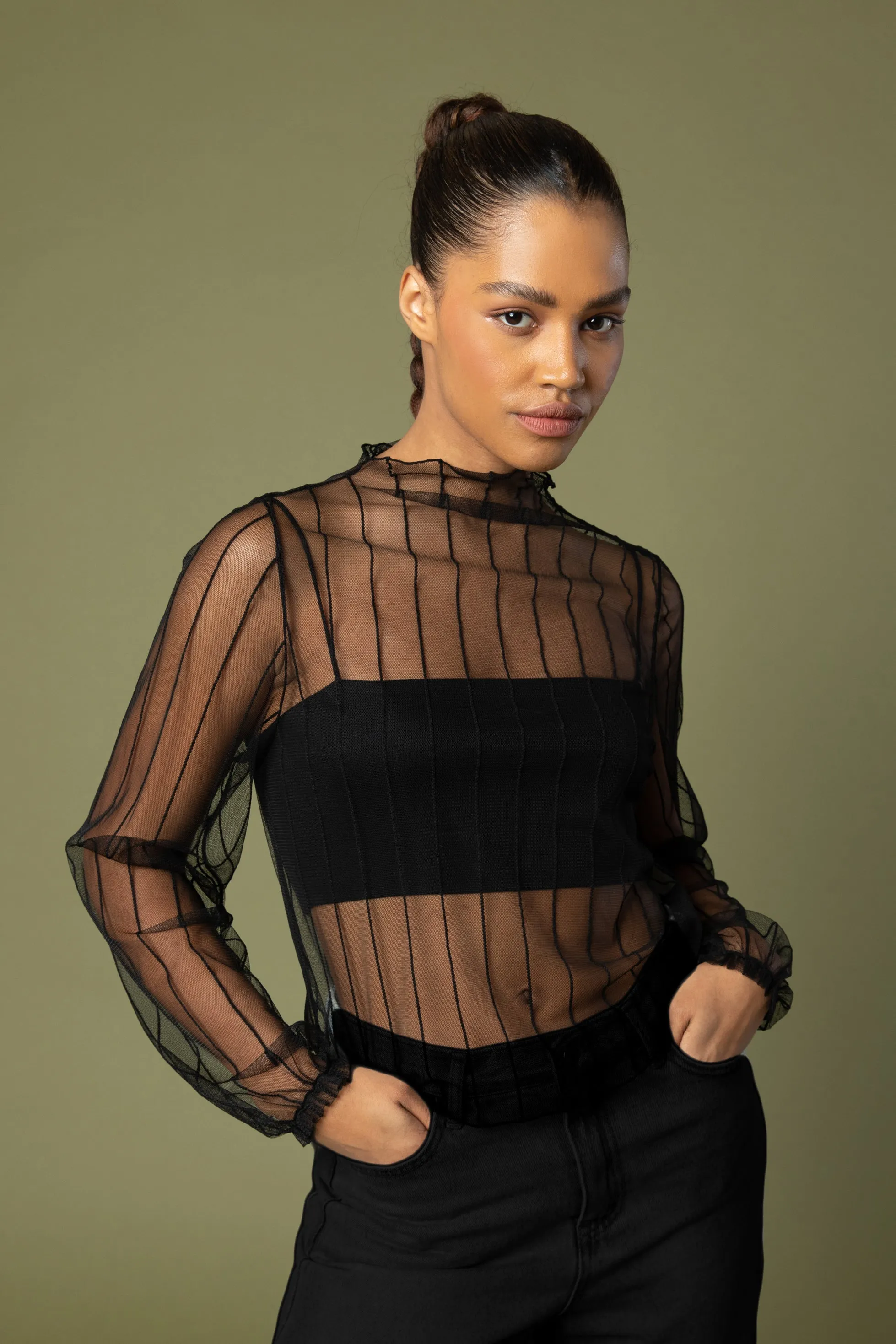 MESH BLOUSE sold by OAK AND FORT product image thumbnail 3