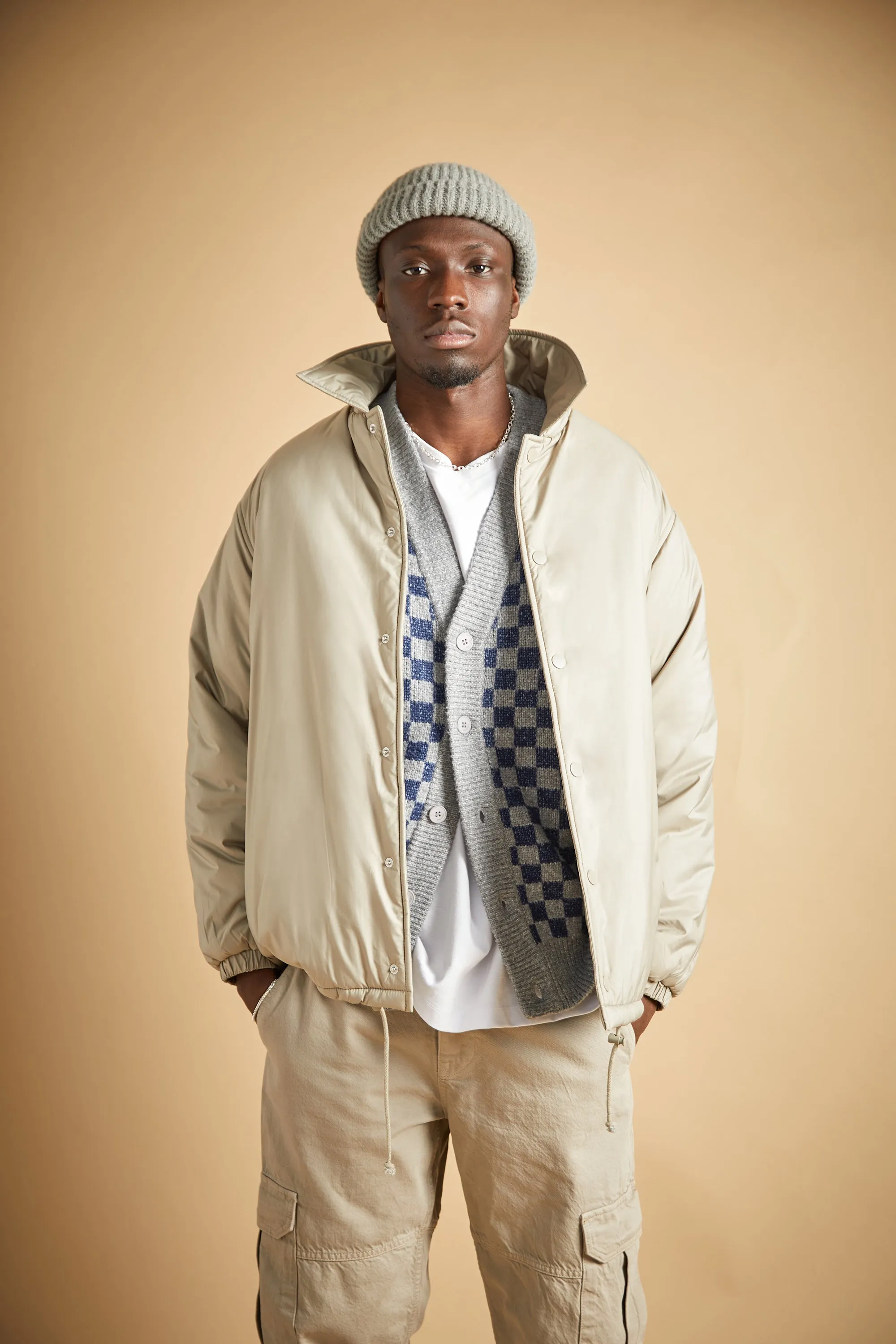 CHECKERED CARDIGAN sold by OAK AND FORT product image thumbnail 4