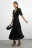 V-NECK PUFF SLEEVE MAXI DRESS sold by OAK AND FORT