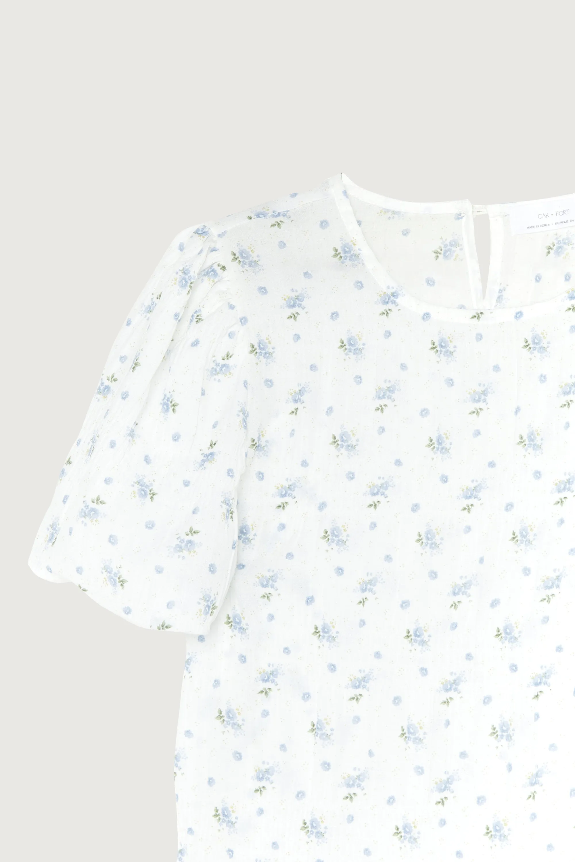 CRINKLED FLORAL TOP sold by OAK AND FORT product image thumbnail 5