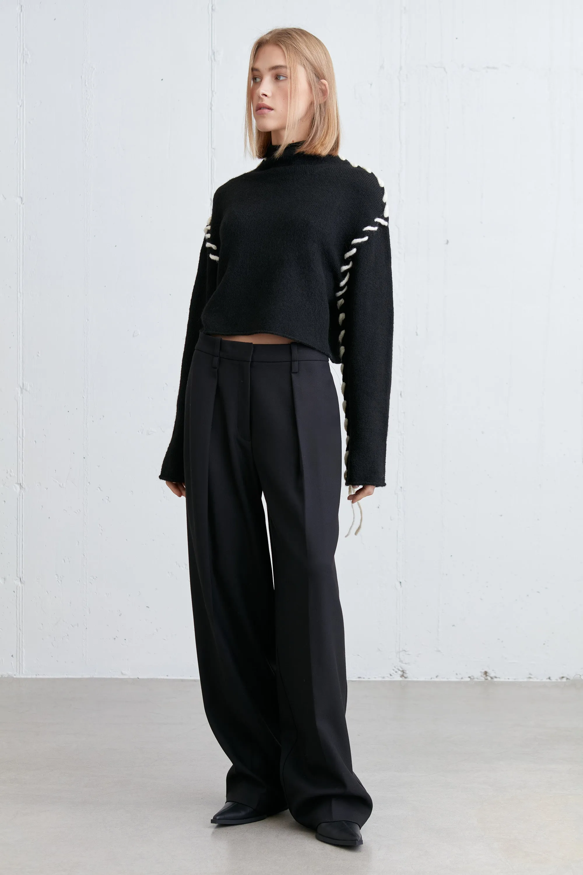 STITCH DETAIL TURTLENECK SWEATER sold by OAK AND FORT product image thumbnail 3