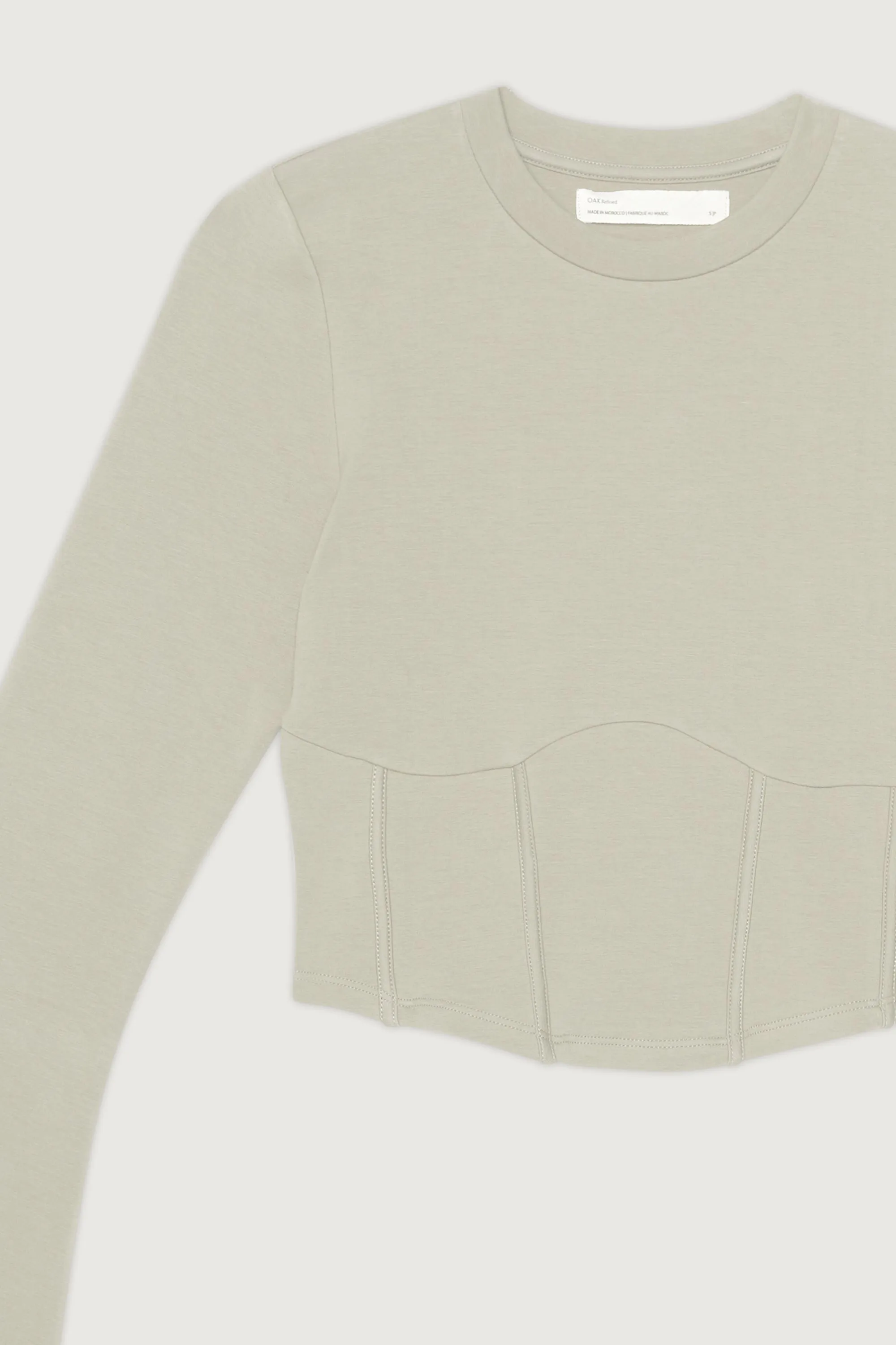 CORSET LONG SLEEVE TOP sold by OAK AND FORT product image thumbnail 5