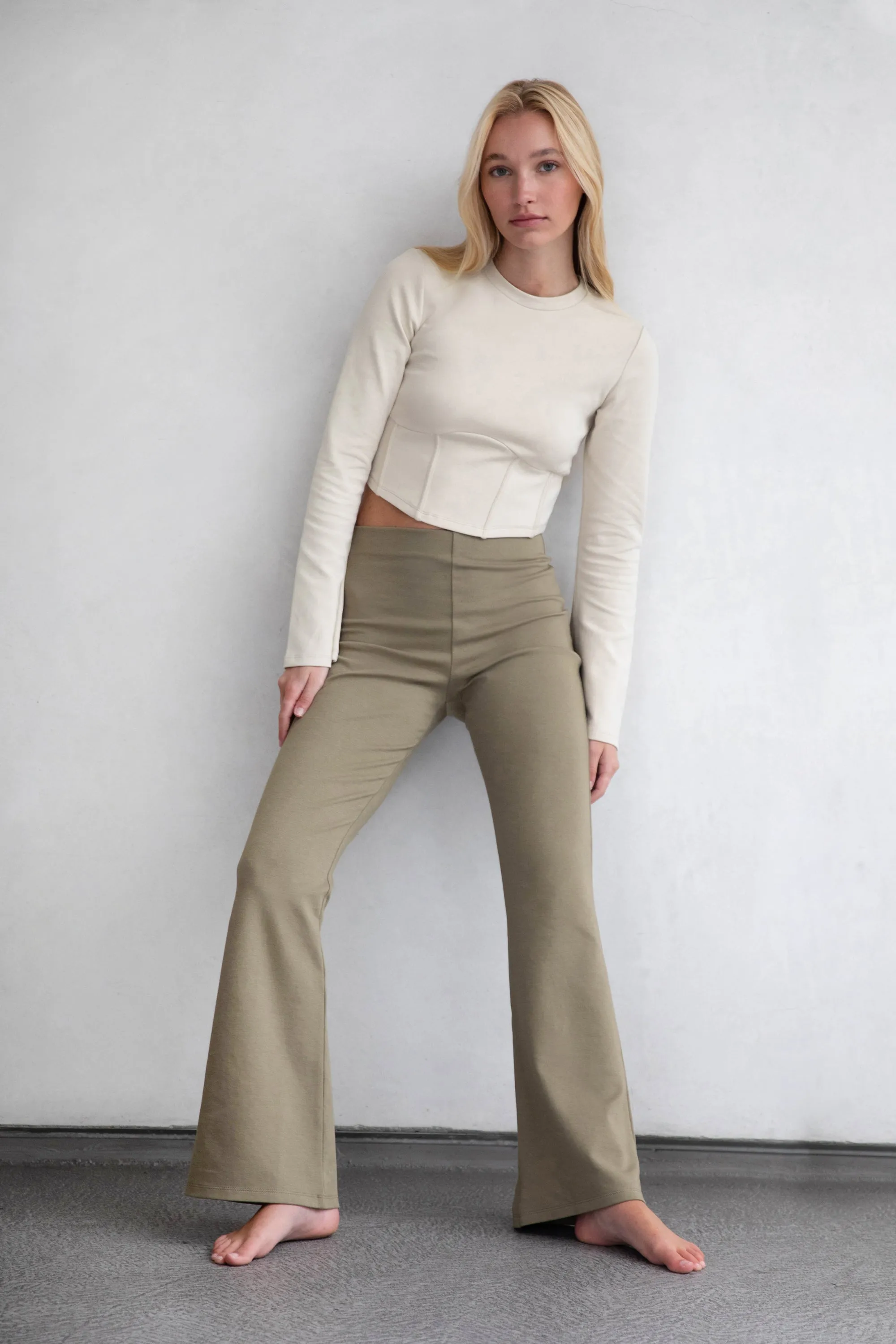 CORSET LONG SLEEVE TOP sold by OAK AND FORT product image thumbnail 3