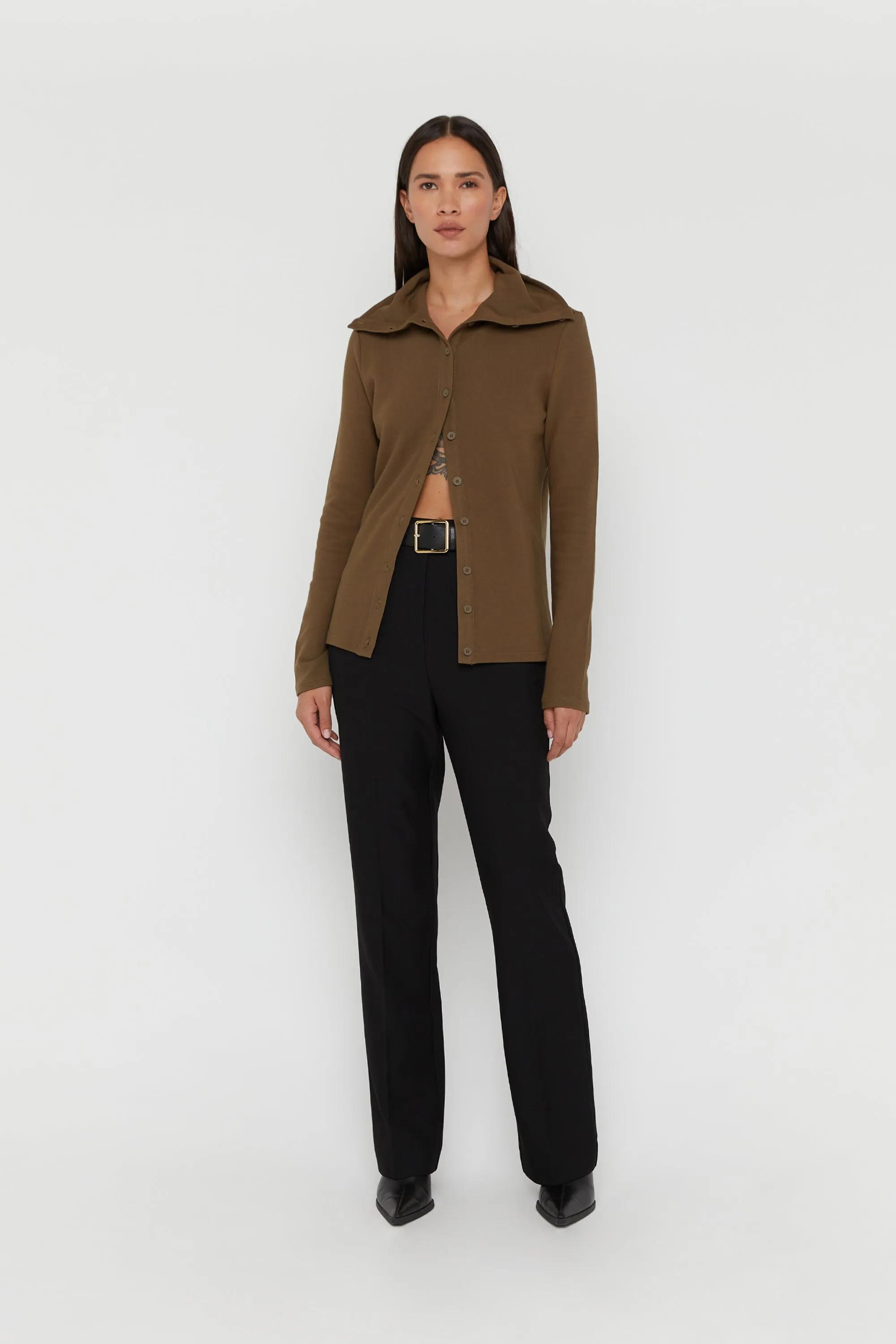 BUTTON UP TURTLENECK sold by OAK AND FORT product image thumbnail 5