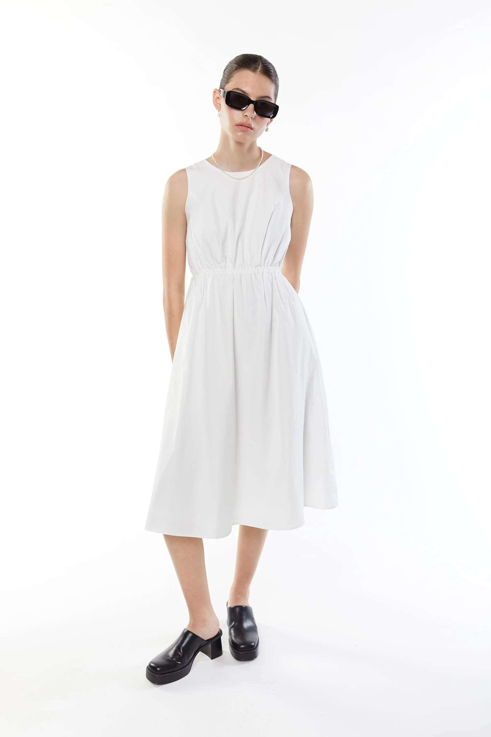 OPEN BACK MIDI DRESS sold by OAK AND FORT