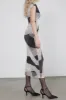 MAXI DRESS WITH ABSTRACT PRINT sold by OAK AND FORT