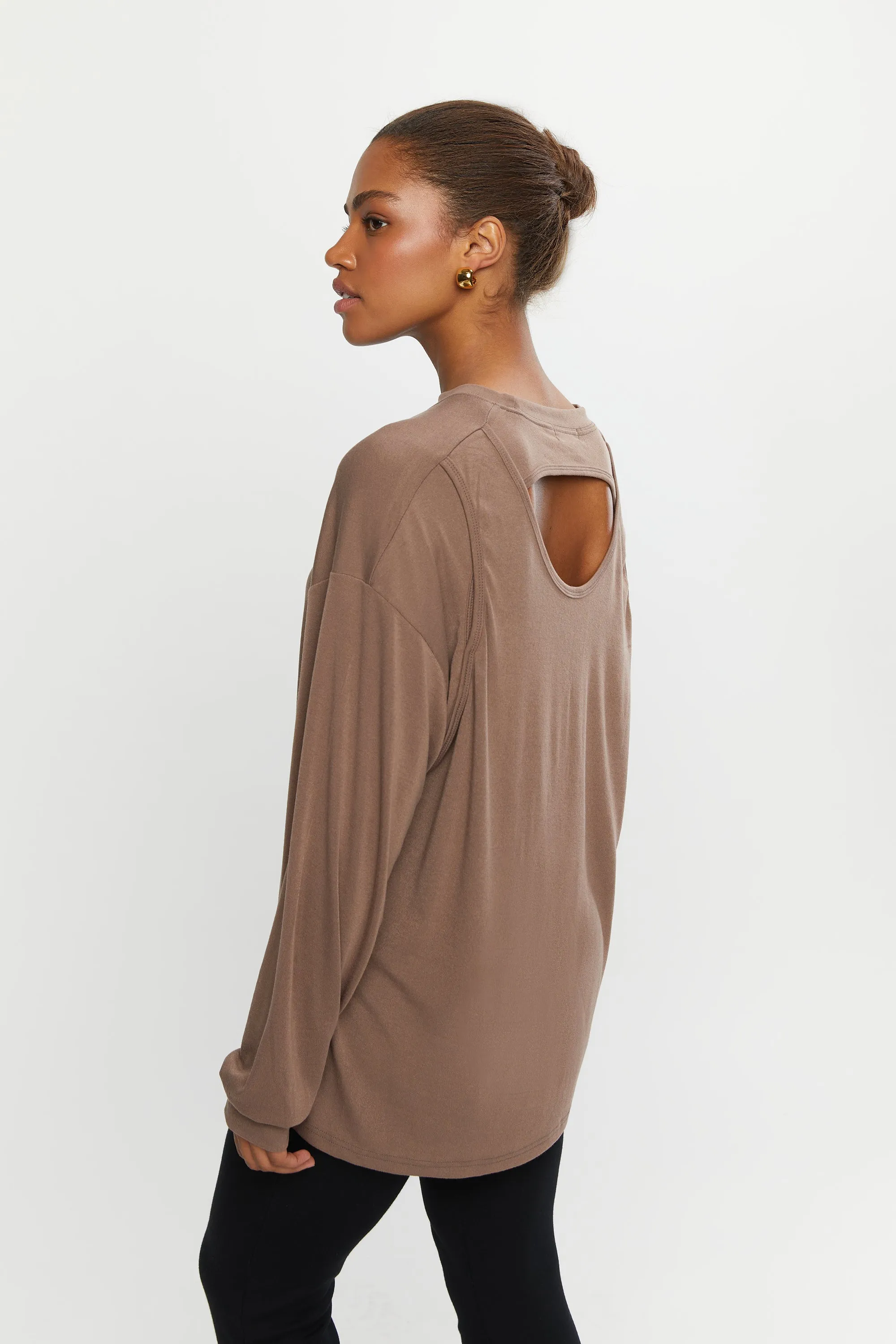LONG SLEEVE TOP WITH OPEN BACK sold by OAK AND FORT