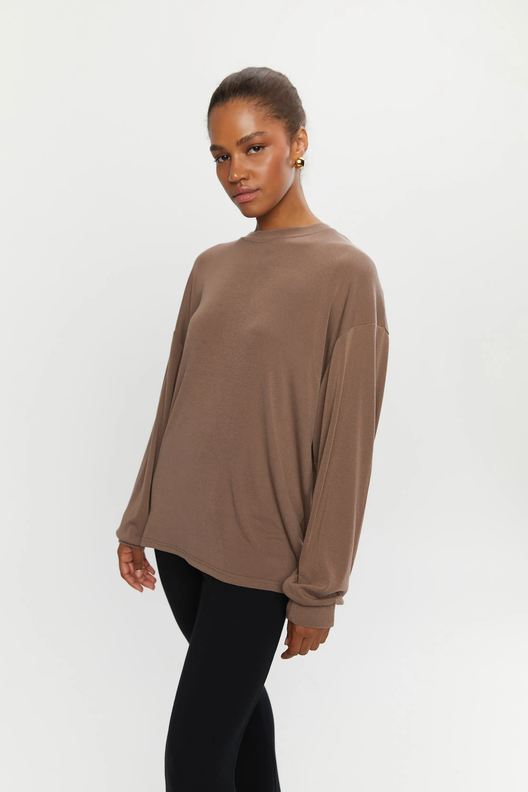 LONG SLEEVE TOP WITH OPEN BACK sold by OAK AND FORT product image thumbnail 2
