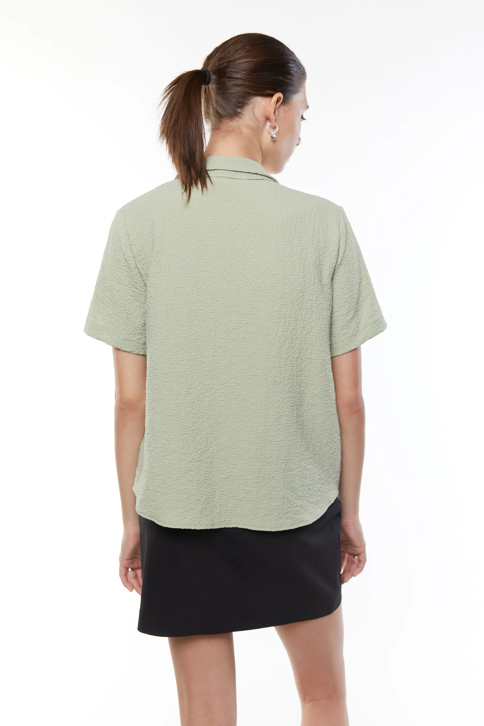 CRINKLE SHORT SLEEVE SHIRT sold by OAK AND FORT product image thumbnail 4