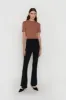 CROPPED MOCKNECK TOP sold by OAK AND FORT