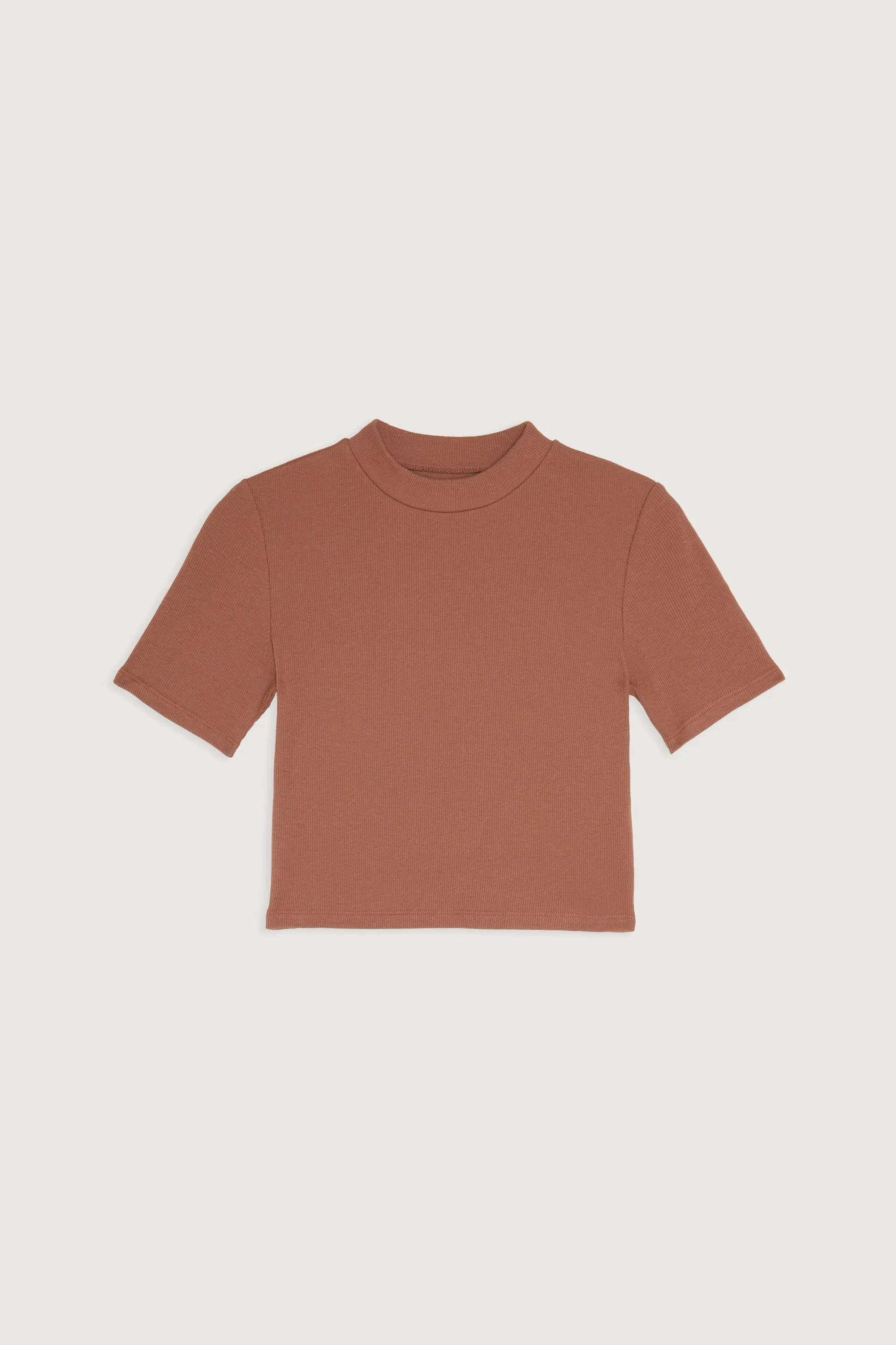 CROPPED MOCKNECK TOP sold by OAK AND FORT product image thumbnail 5