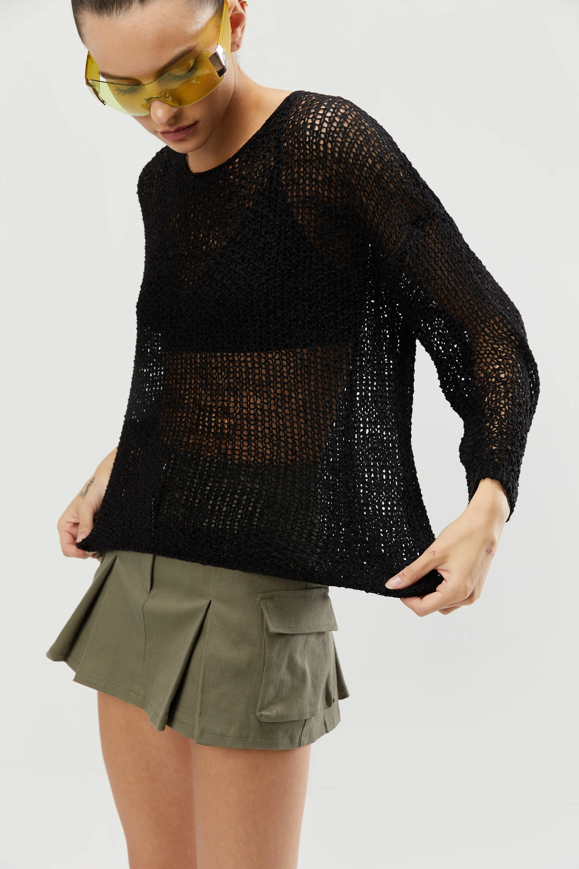 PLEATED CARGO MINI SKIRT sold by OAK AND FORT product image thumbnail 3