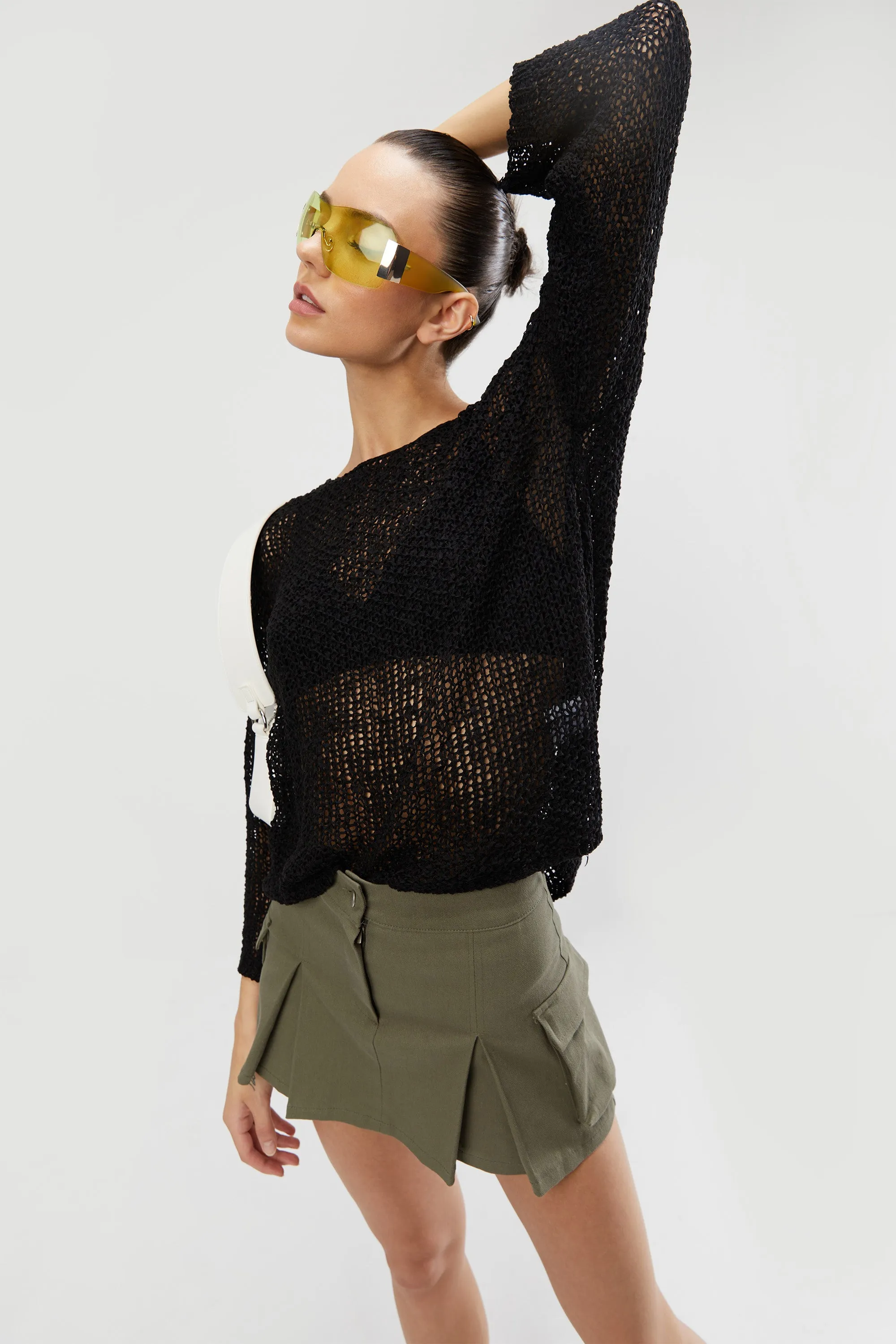 PLEATED CARGO MINI SKIRT sold by OAK AND FORT product image thumbnail 2