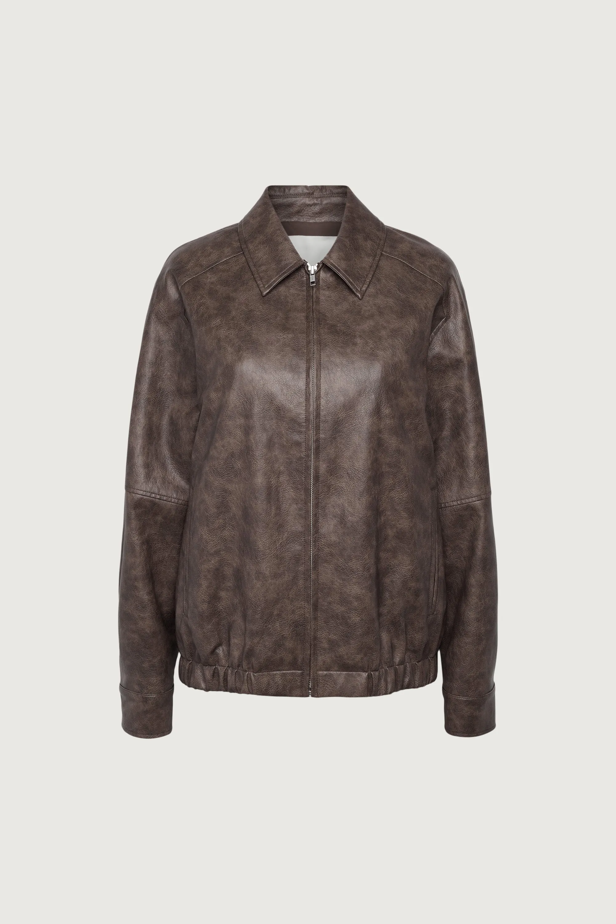 VEGAN LEATHER BOMBER JACKET sold by OAK AND FORT product image thumbnail 5