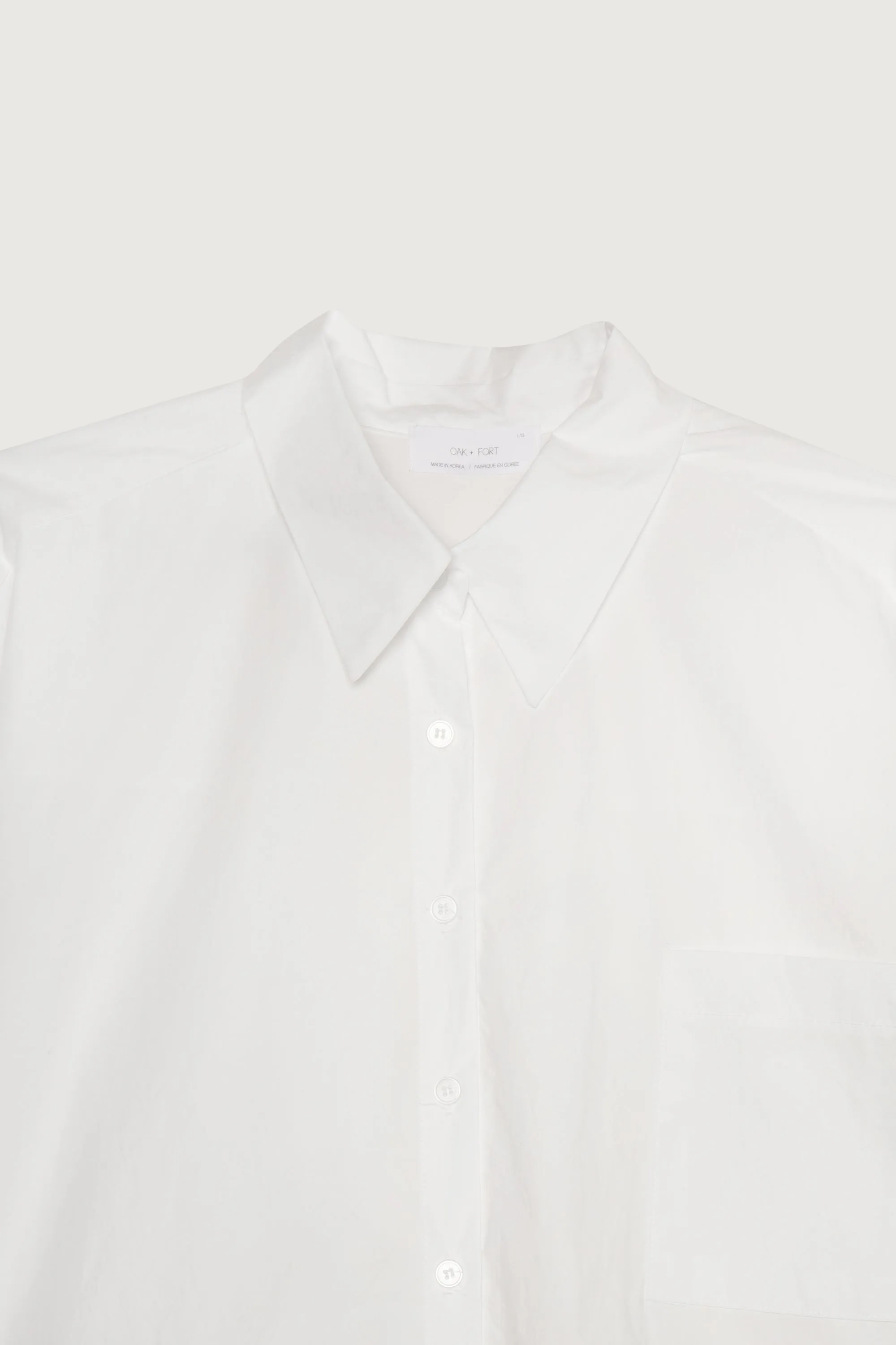 CROPPED BUTTON UP SHIRT sold by OAK AND FORT product image thumbnail 5