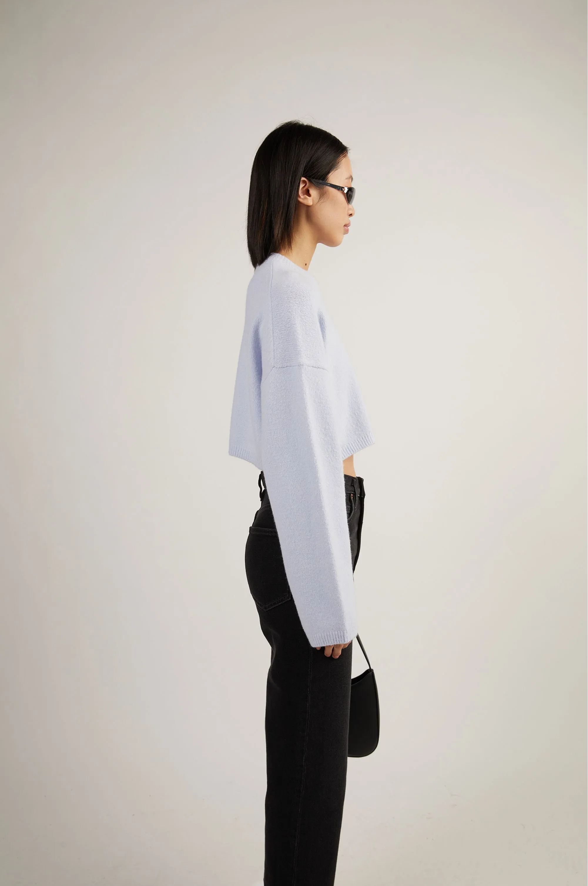 RELAXED FIT CROPPED SWEATER sold by OAK AND FORT product image thumbnail 2