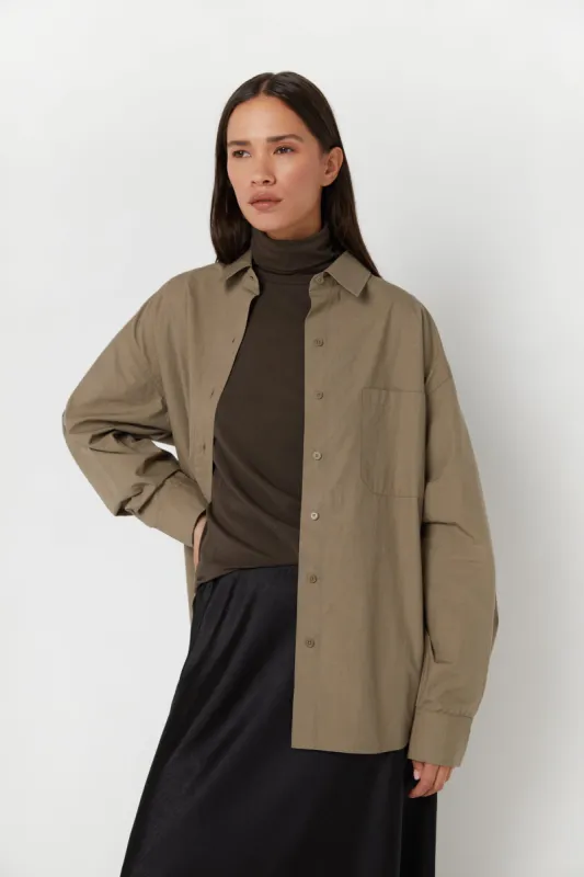 OVERSIZED POPLIN SHIRT sold by OAK AND FORT