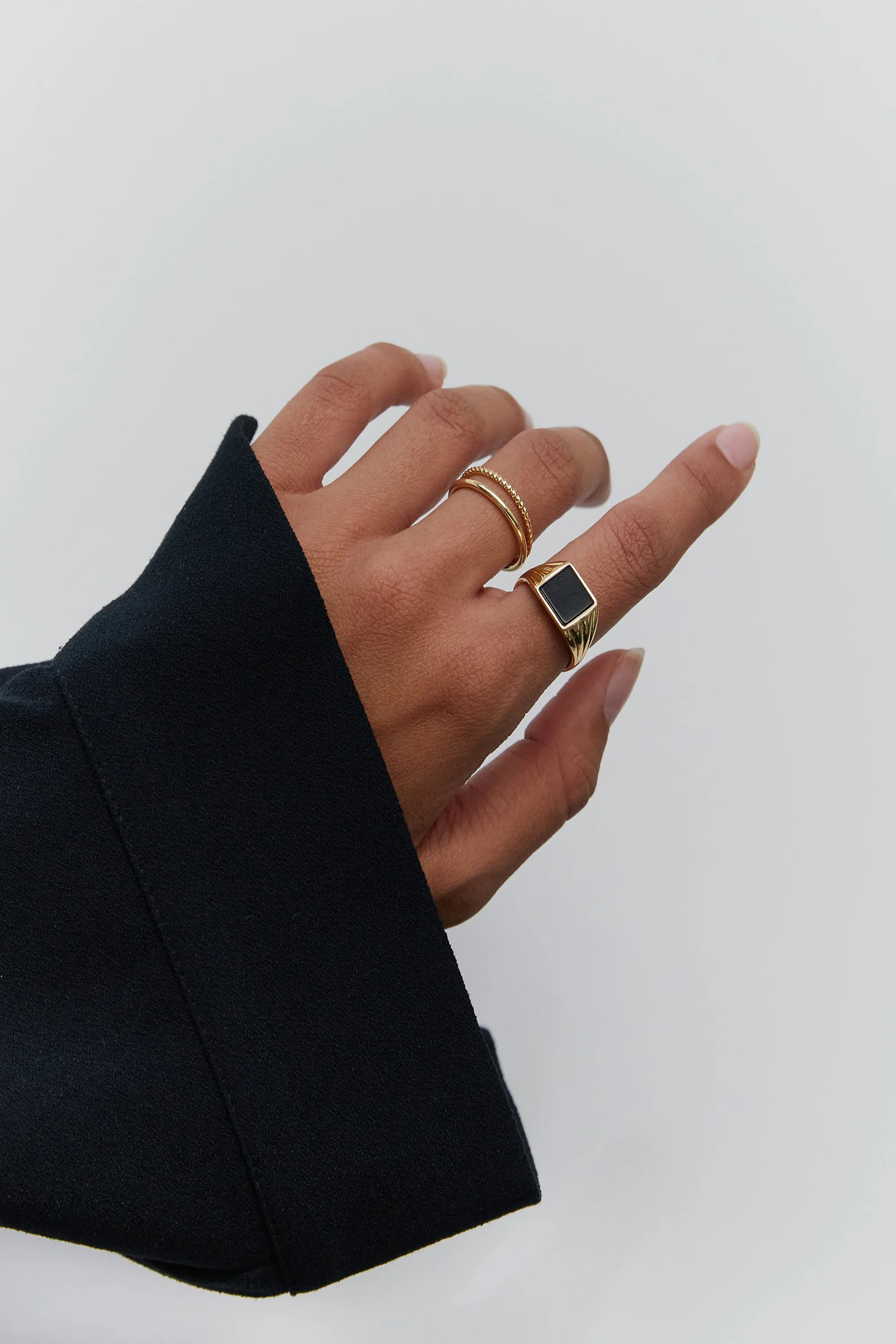 ONYX SIGNET RING sold by OAK AND FORT product image thumbnail 3