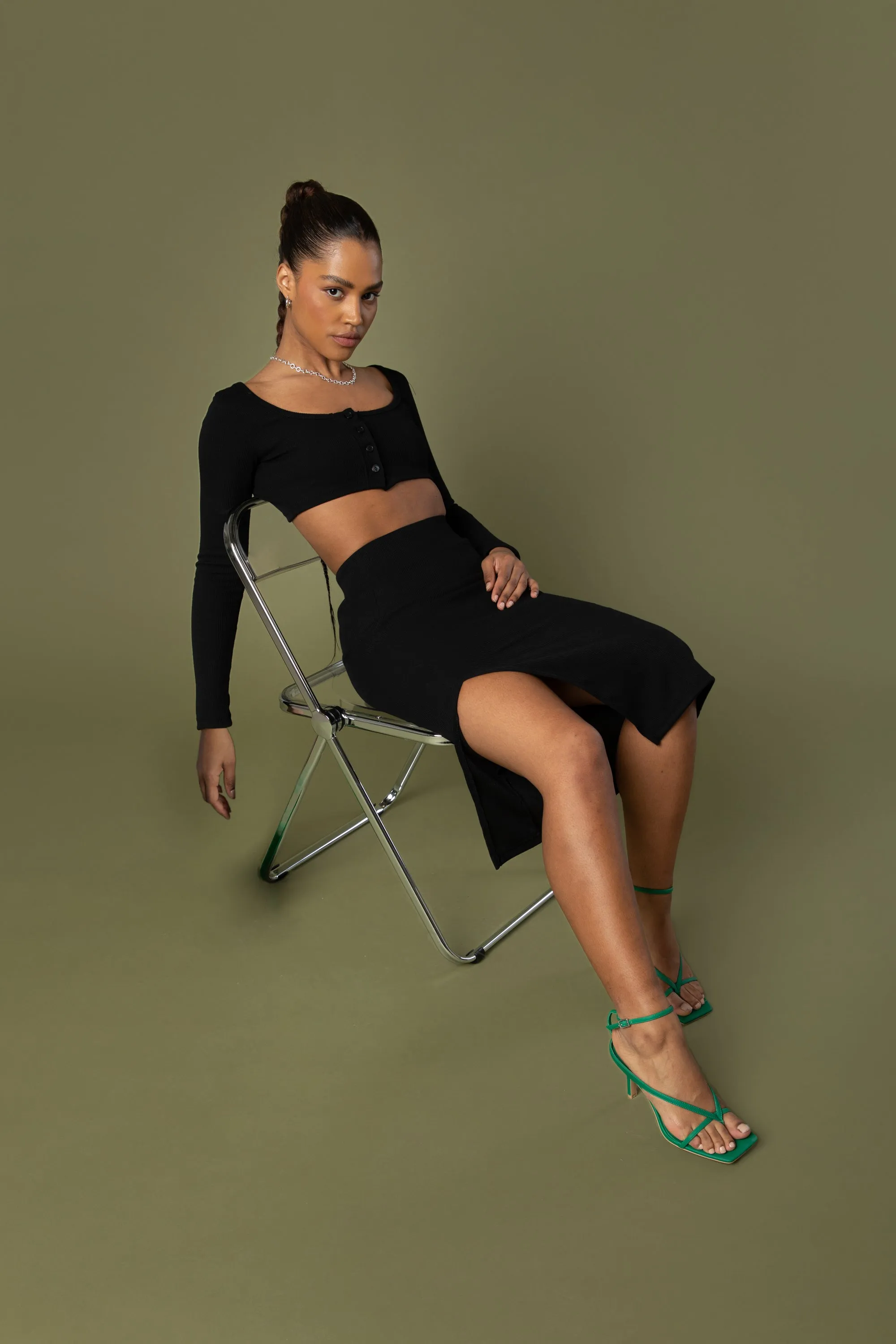 KNIT MIDI SKIRT sold by OAK AND FORT product image thumbnail 2