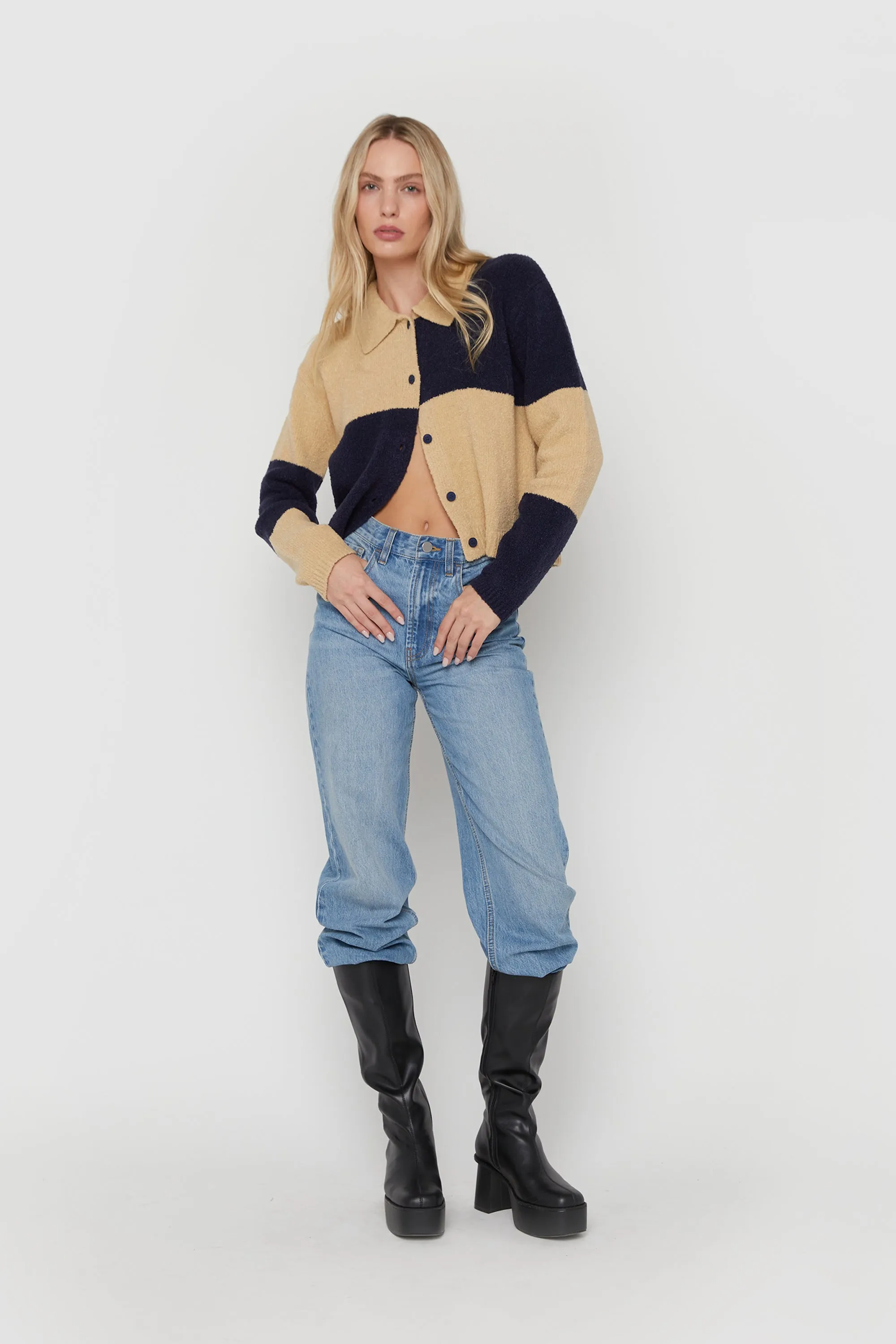 LARGE CHECKERED CARDIGAN sold by OAK AND FORT