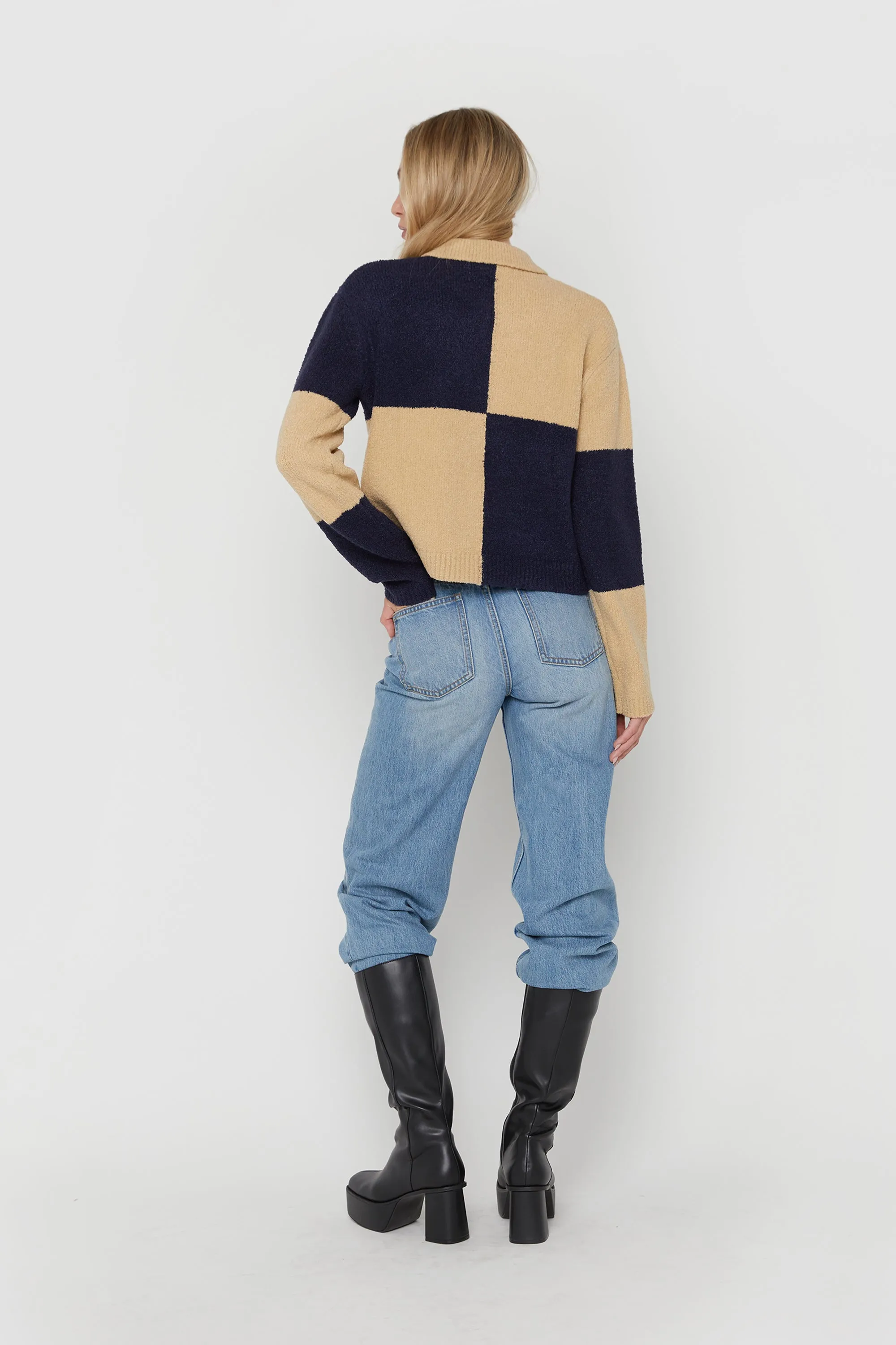 LARGE CHECKERED CARDIGAN sold by OAK AND FORT product image thumbnail 4