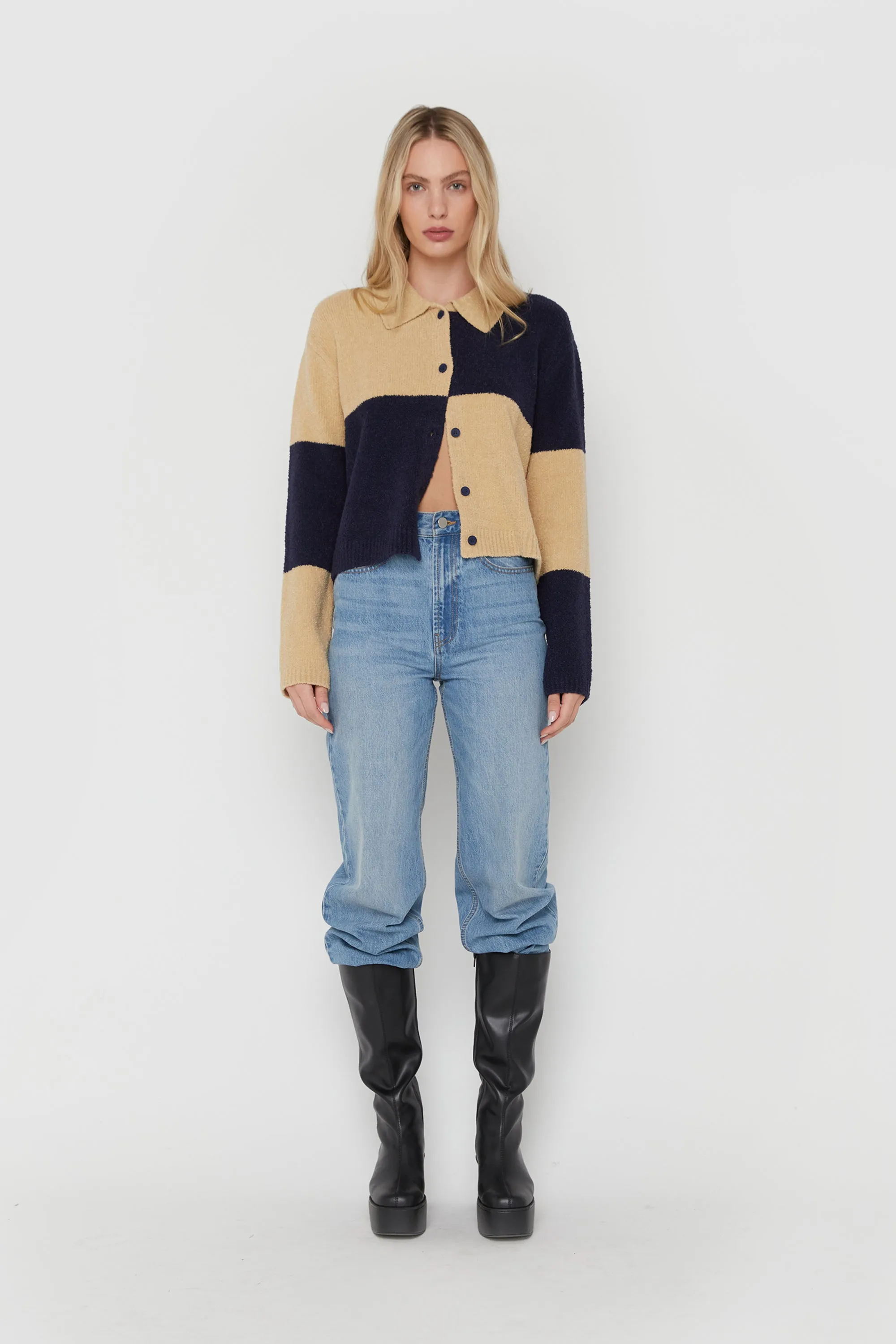 LARGE CHECKERED CARDIGAN sold by OAK AND FORT product image thumbnail 3