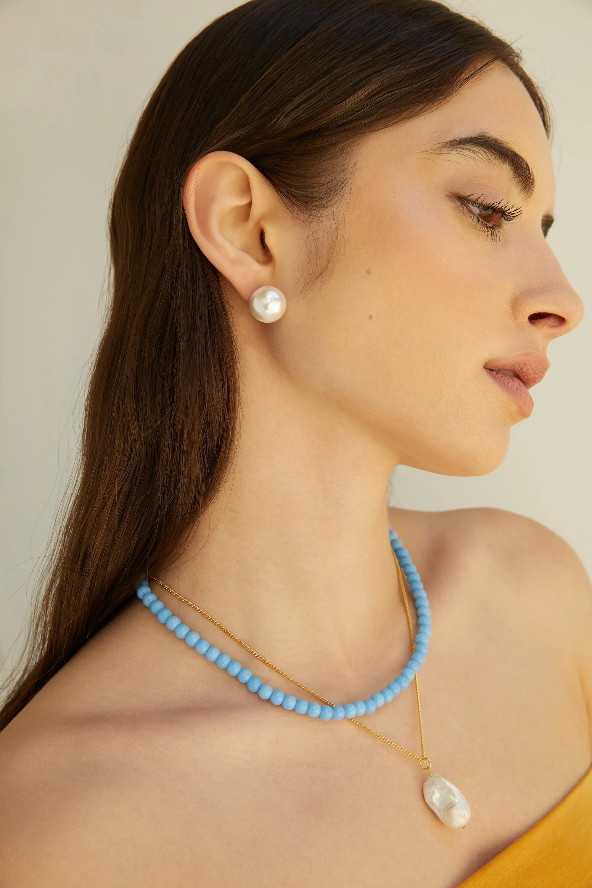 DOUBLE CIRCLE STUD EARRING sold by OAK AND FORT product image thumbnail 2