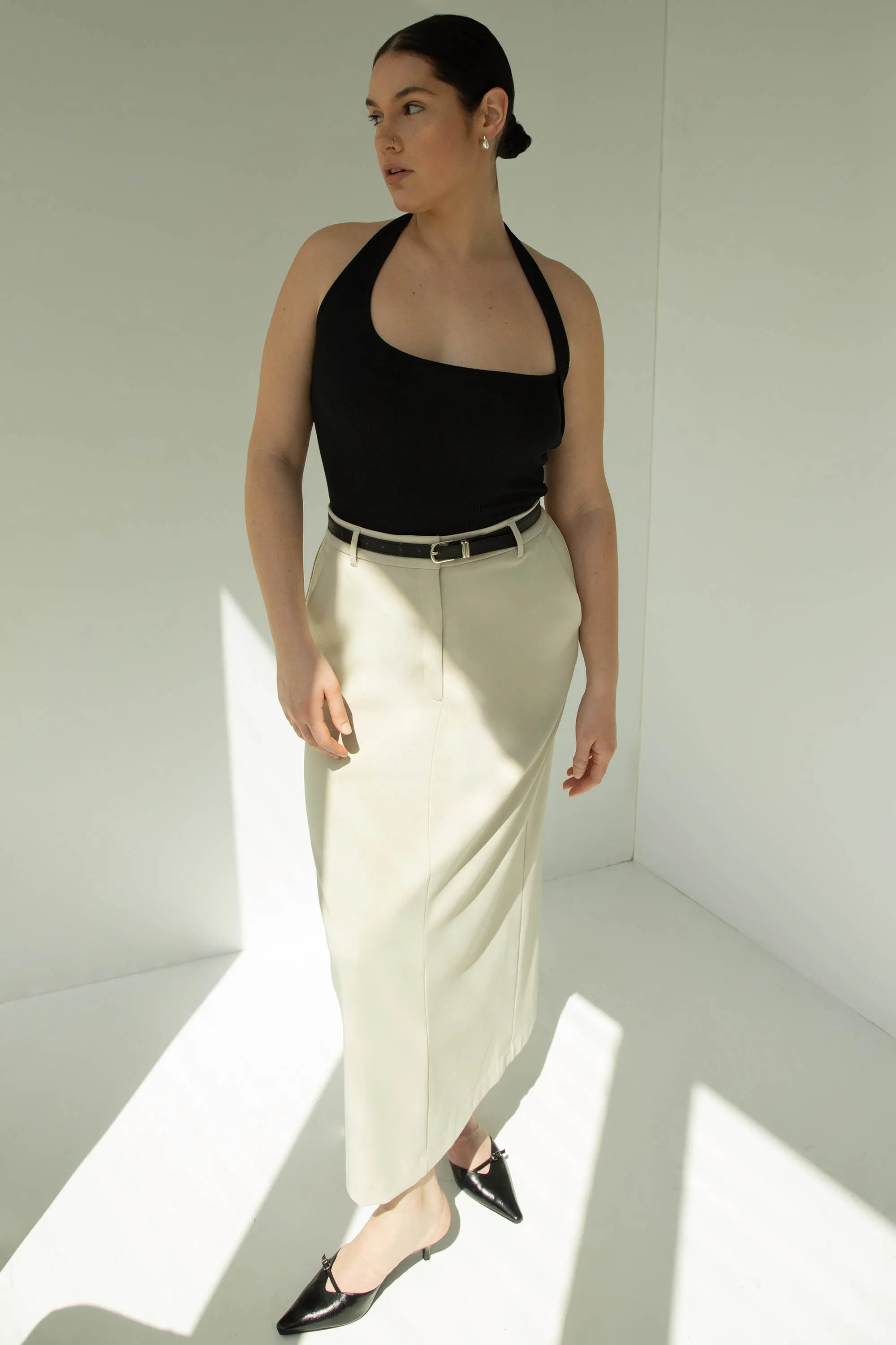 RIBBED HALTER TANK sold by OAK AND FORT product image thumbnail 2