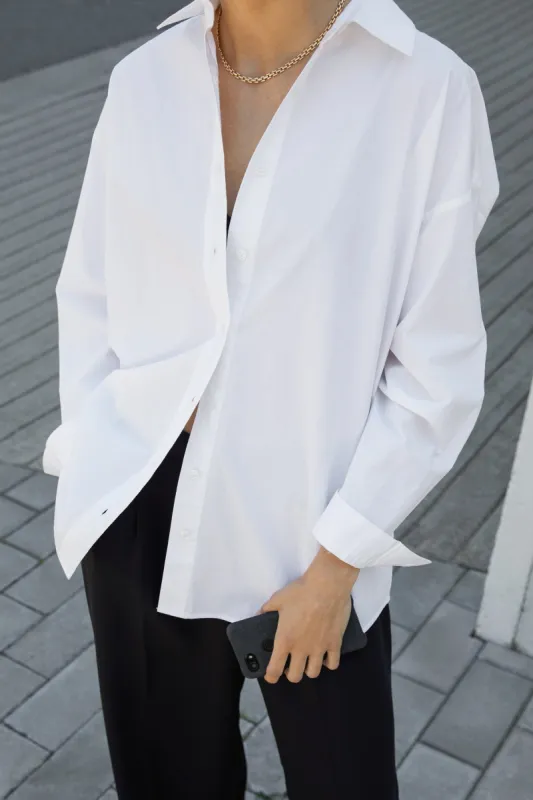 BUTTON UP POPLIN SHIRT sold by OAK AND FORT