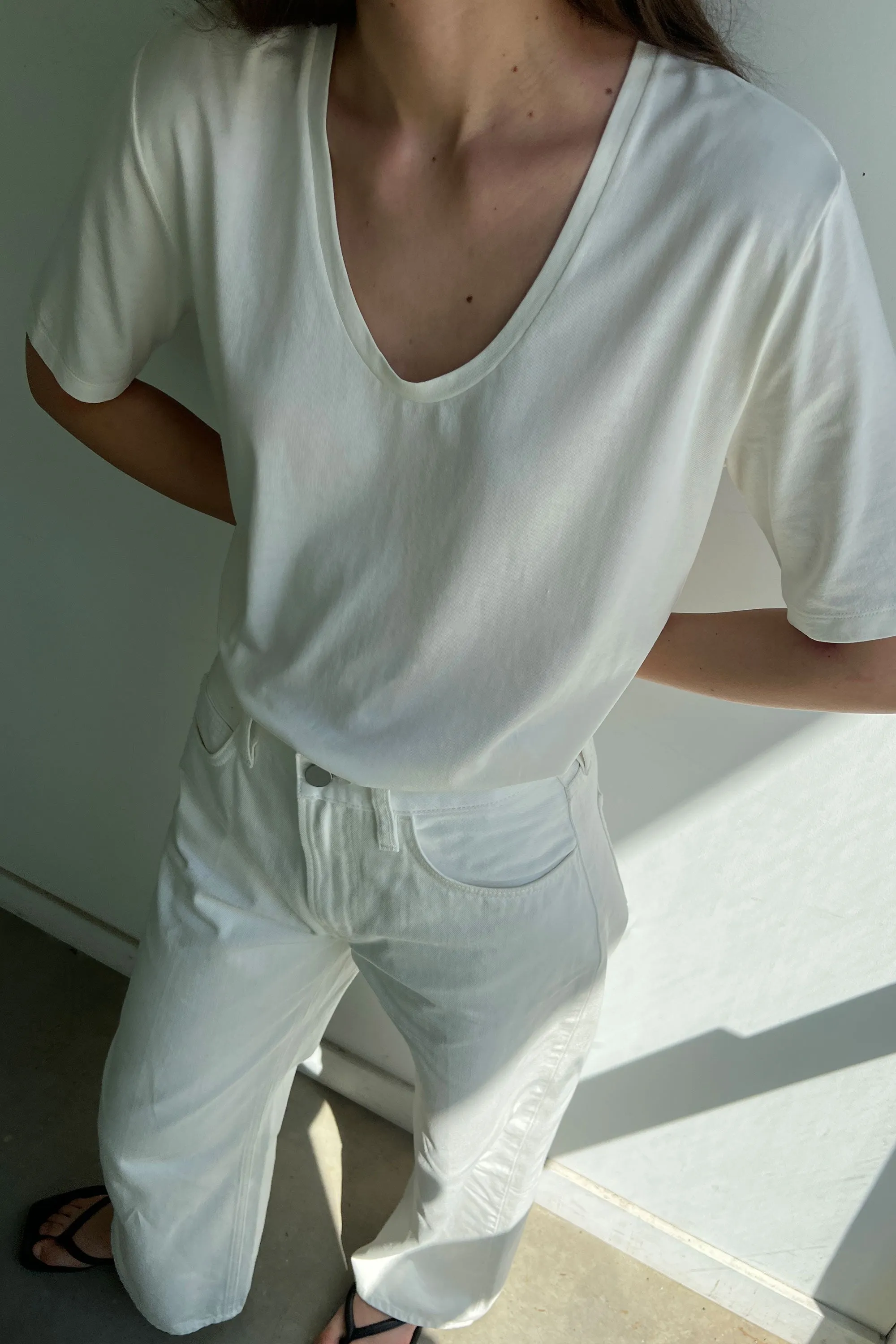 COTTON MODAL SCOOP NECK TEE sold by OAK AND FORT