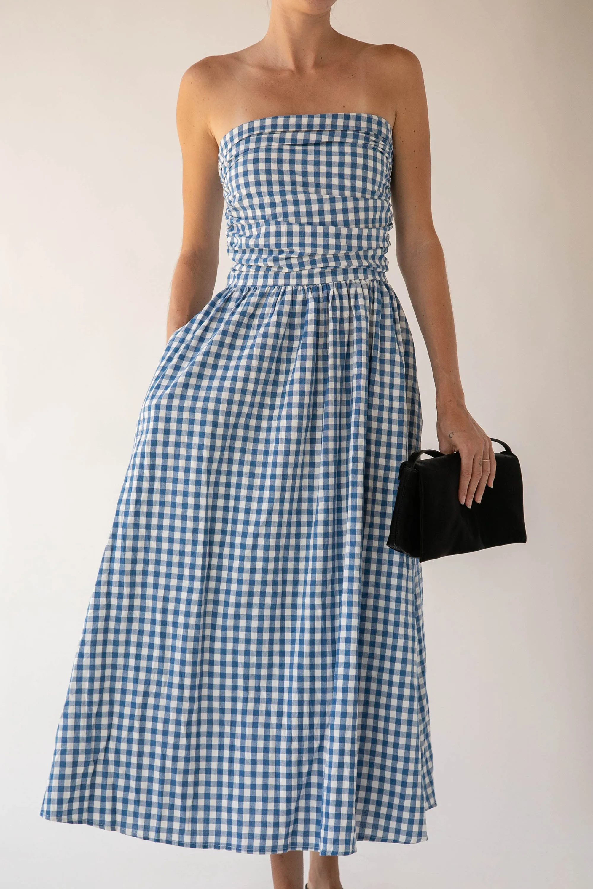 GINGHAM TUBE DRESS sold by OAK AND FORT product image thumbnail 2