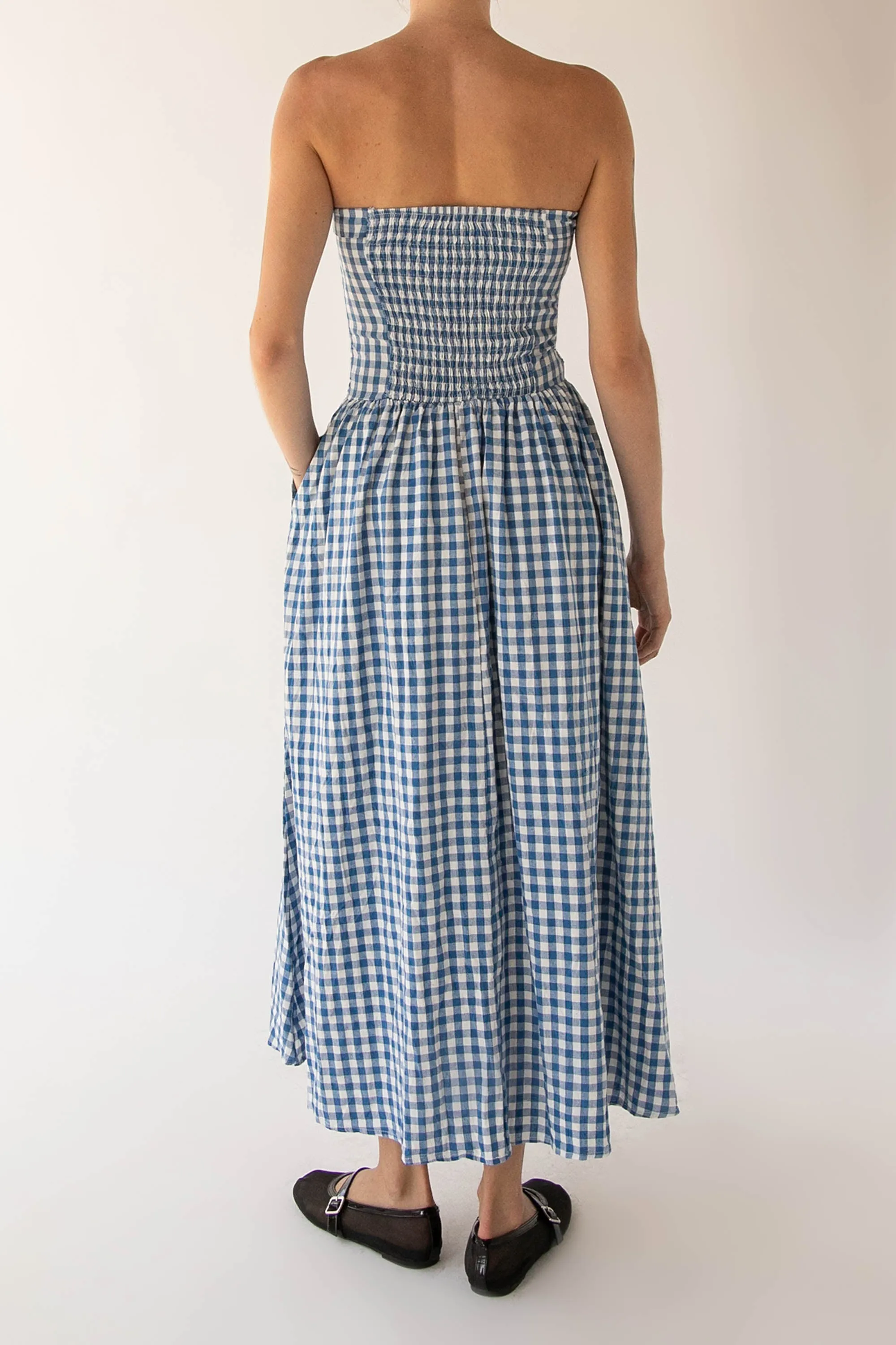 GINGHAM TUBE DRESS sold by OAK AND FORT product image thumbnail 4