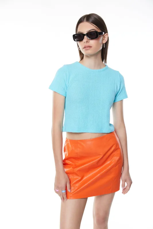 KNIT CROPPED TEE sold by OAK AND FORT