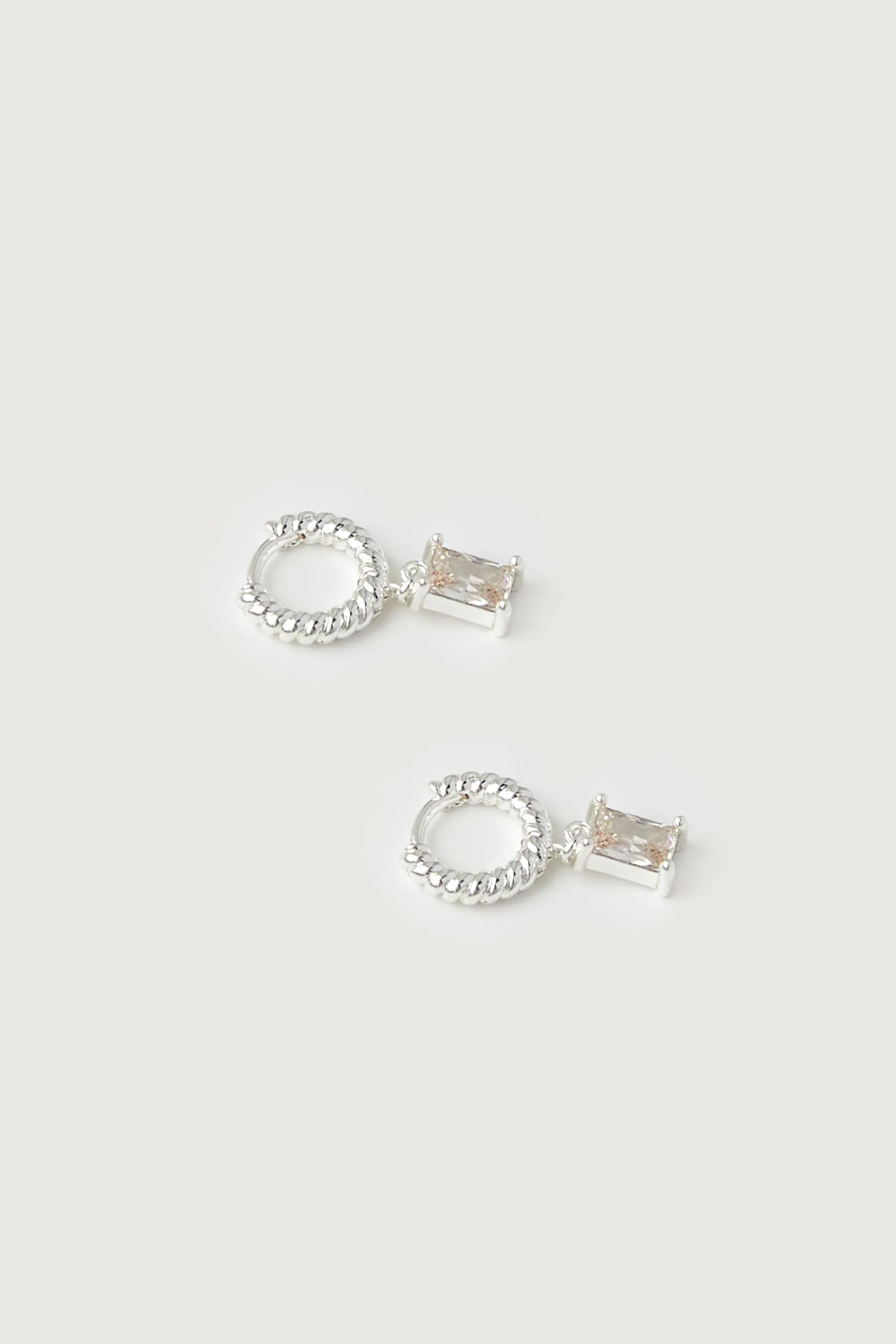 TWISTED HOOP WITH ZIRCONIA sold by OAK AND FORT product image thumbnail 5