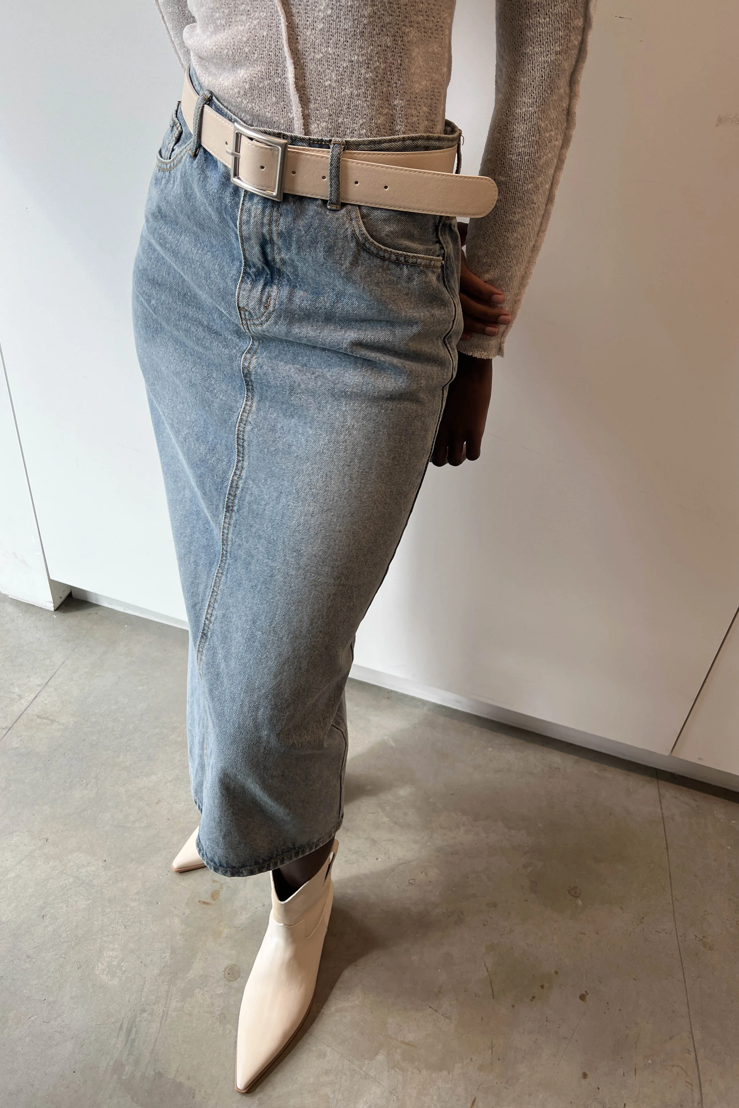 MIDI JEAN SKIRT sold by OAK AND FORT product image thumbnail 2