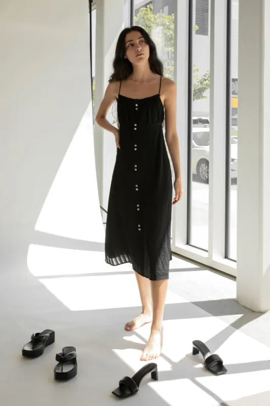 BUTTON FRONT MIDI DRESS sold by OAK AND FORT