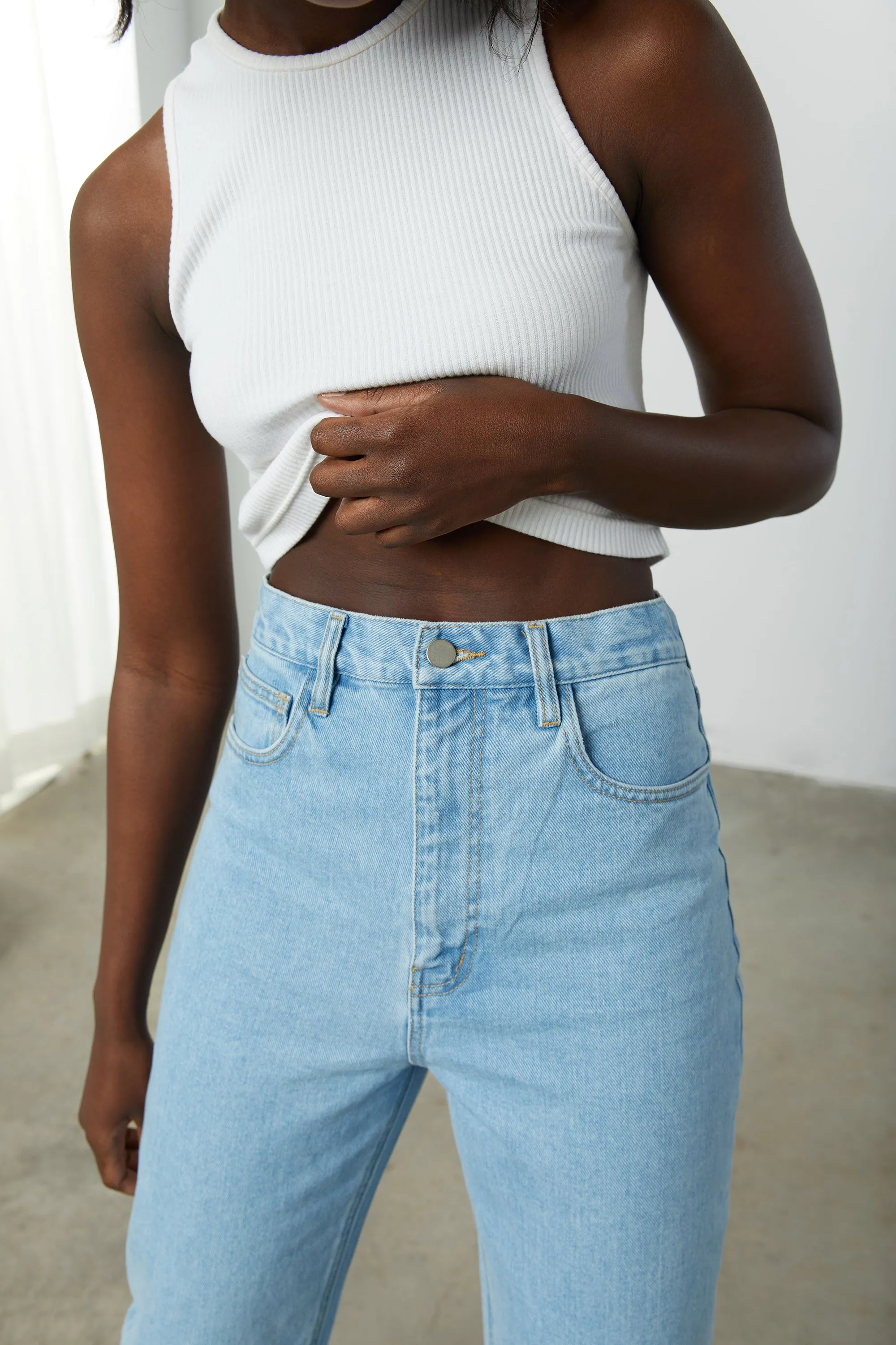 SIDE SLIT JEANS sold by OAK AND FORT product image thumbnail 3
